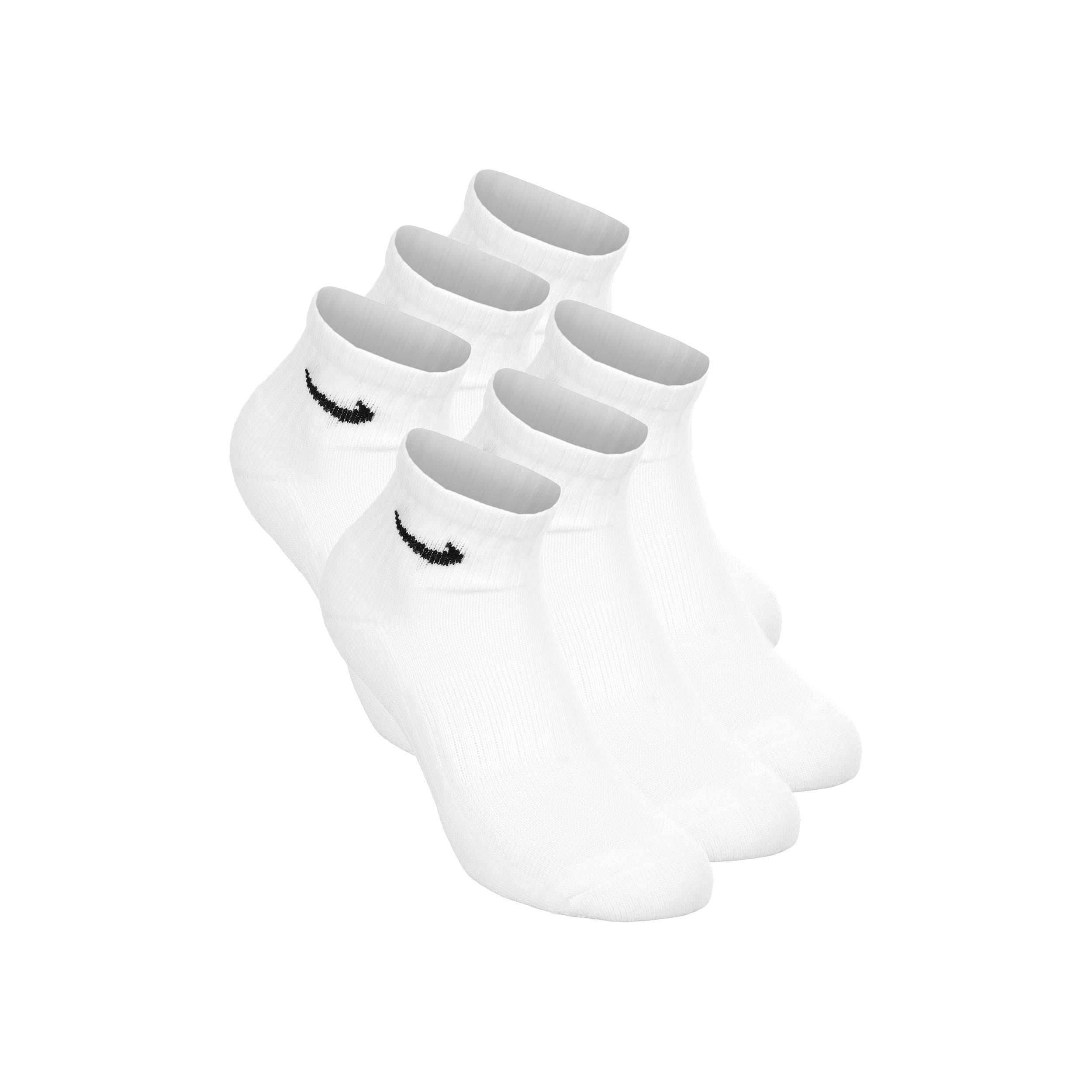 Nike Everyday Ankle Tennissokken Verpakking 6 stuks Kinderen - wit, zwart