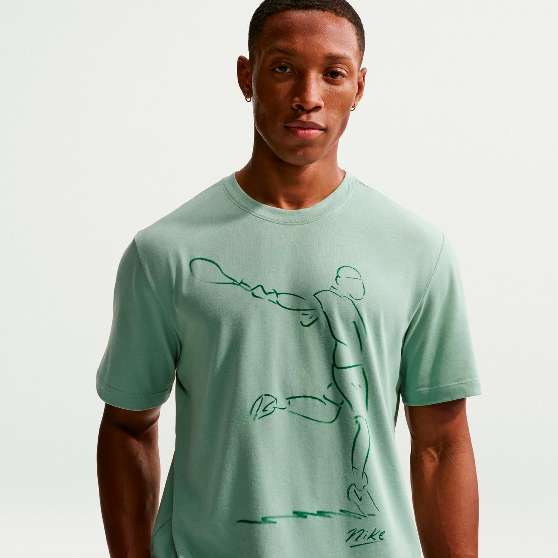 Nike Court Dri-Fit T-shirt Heren - grijsgroen