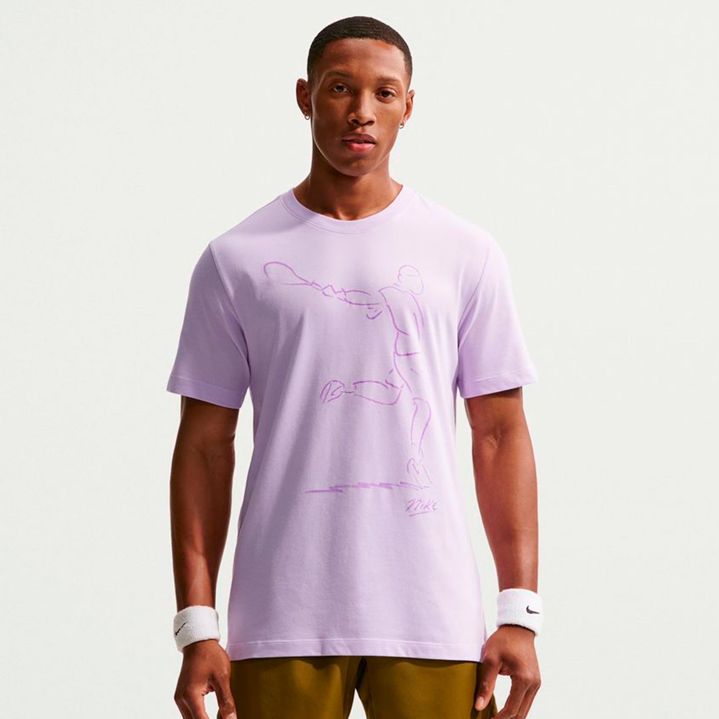 Nike Court Dri-Fit T-shirt Heren - mauve