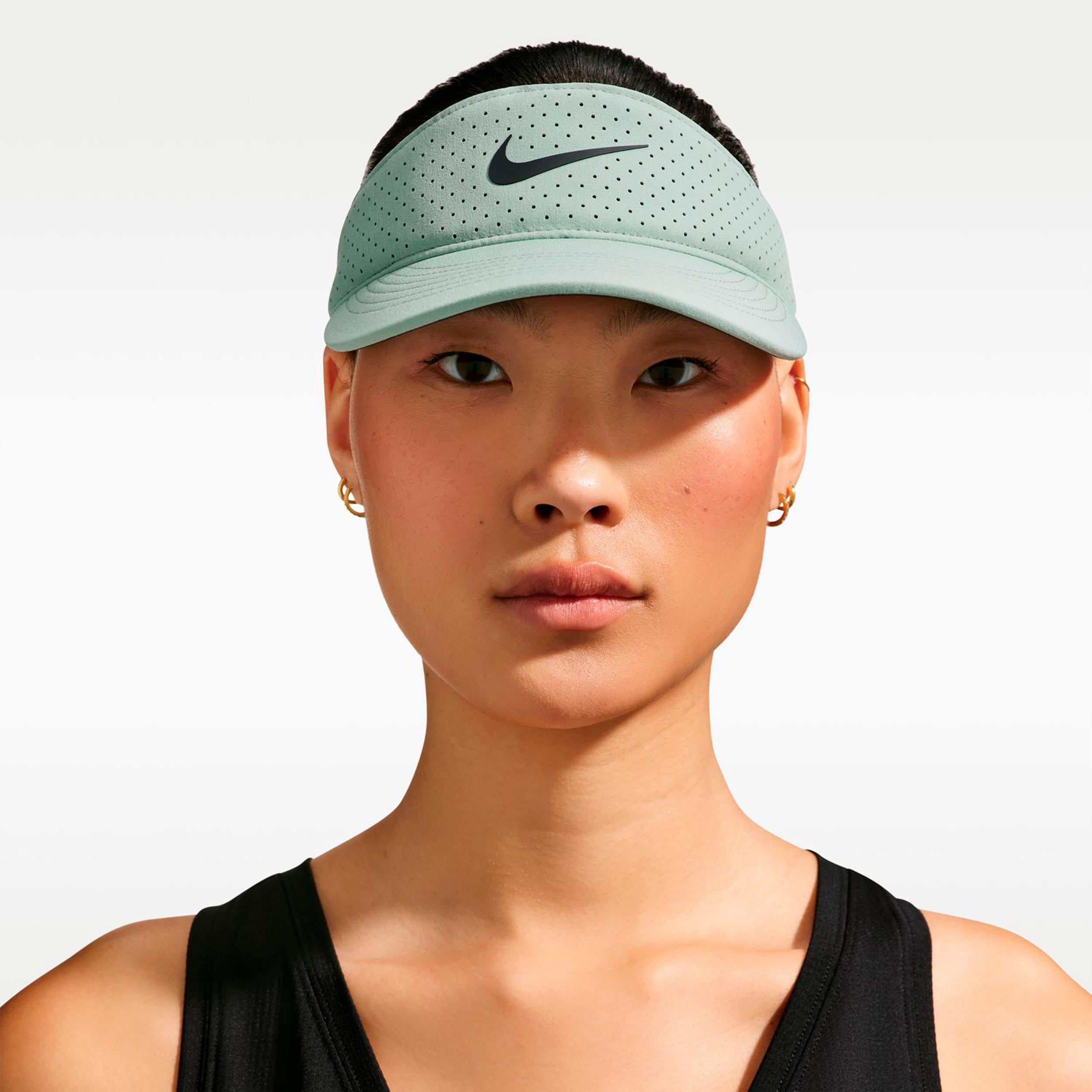 Nike Dri-Fit Advantage Ace Visor Unisex - grijsgroen, antraciet