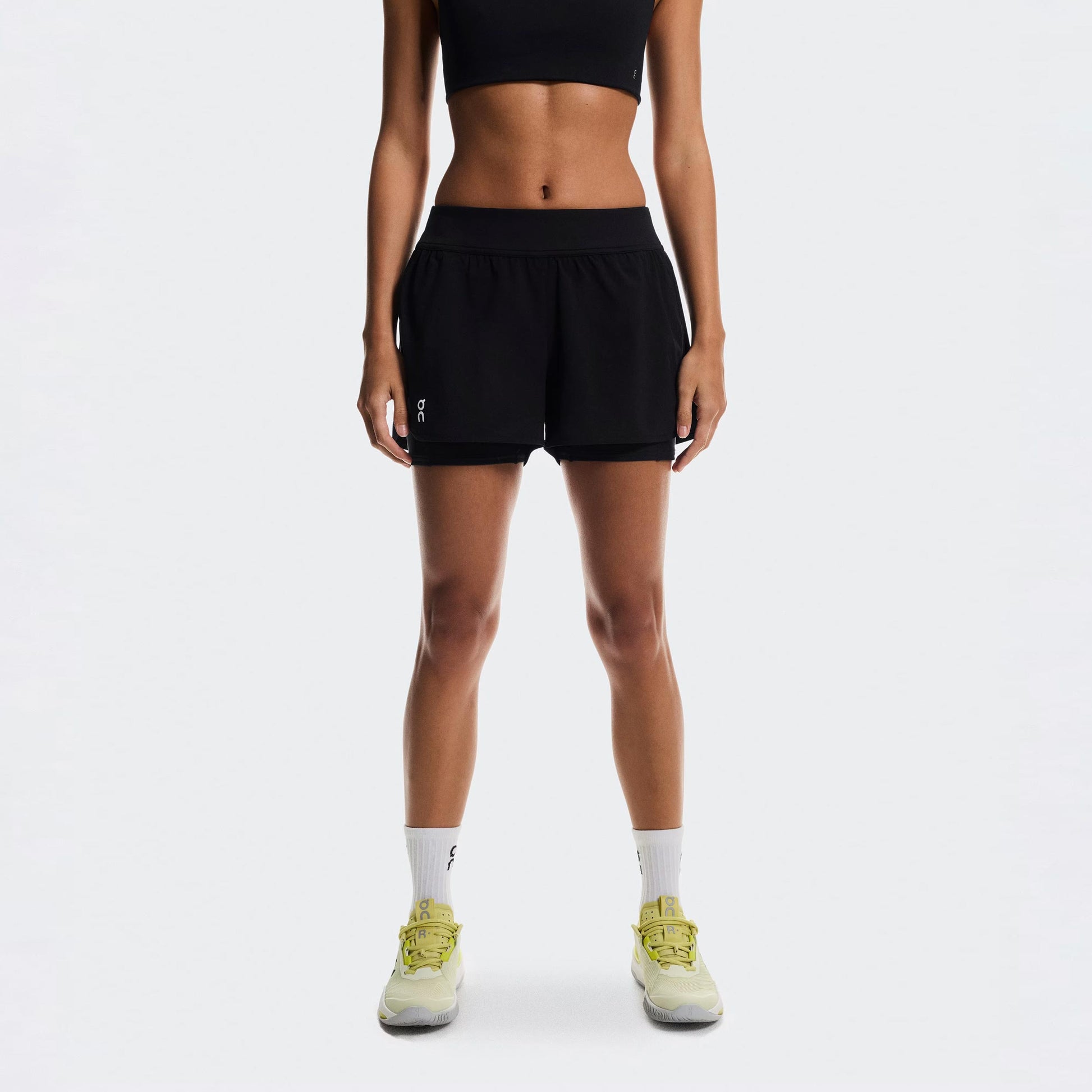 On 3" Court Shorts 2-in-1 Shorts Dames - zwart