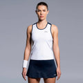 Team Tanktop Dames - wit, donkerblauw