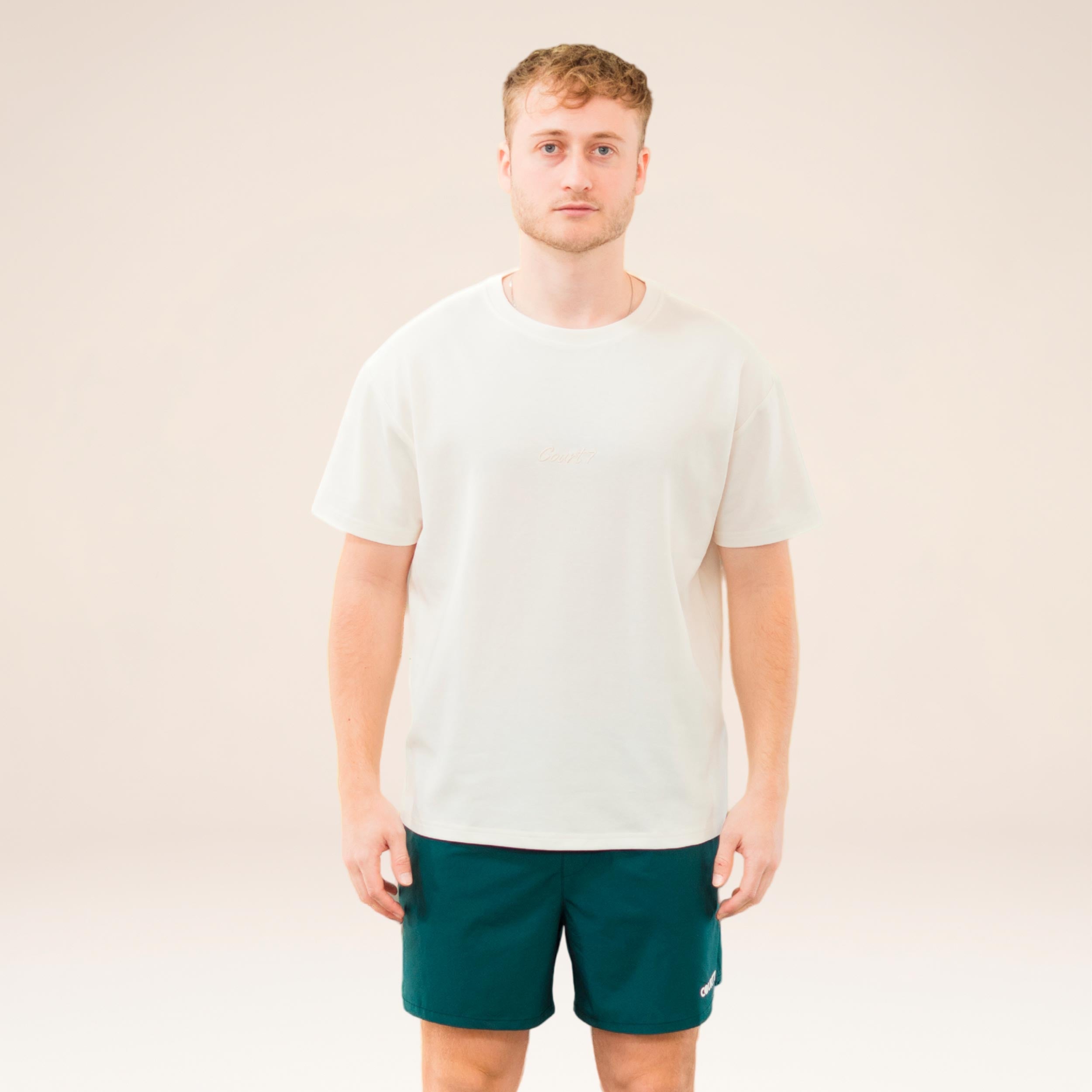 COURT7 AD-IN Basic 2.0 T-shirt Unisex - gebroken wit