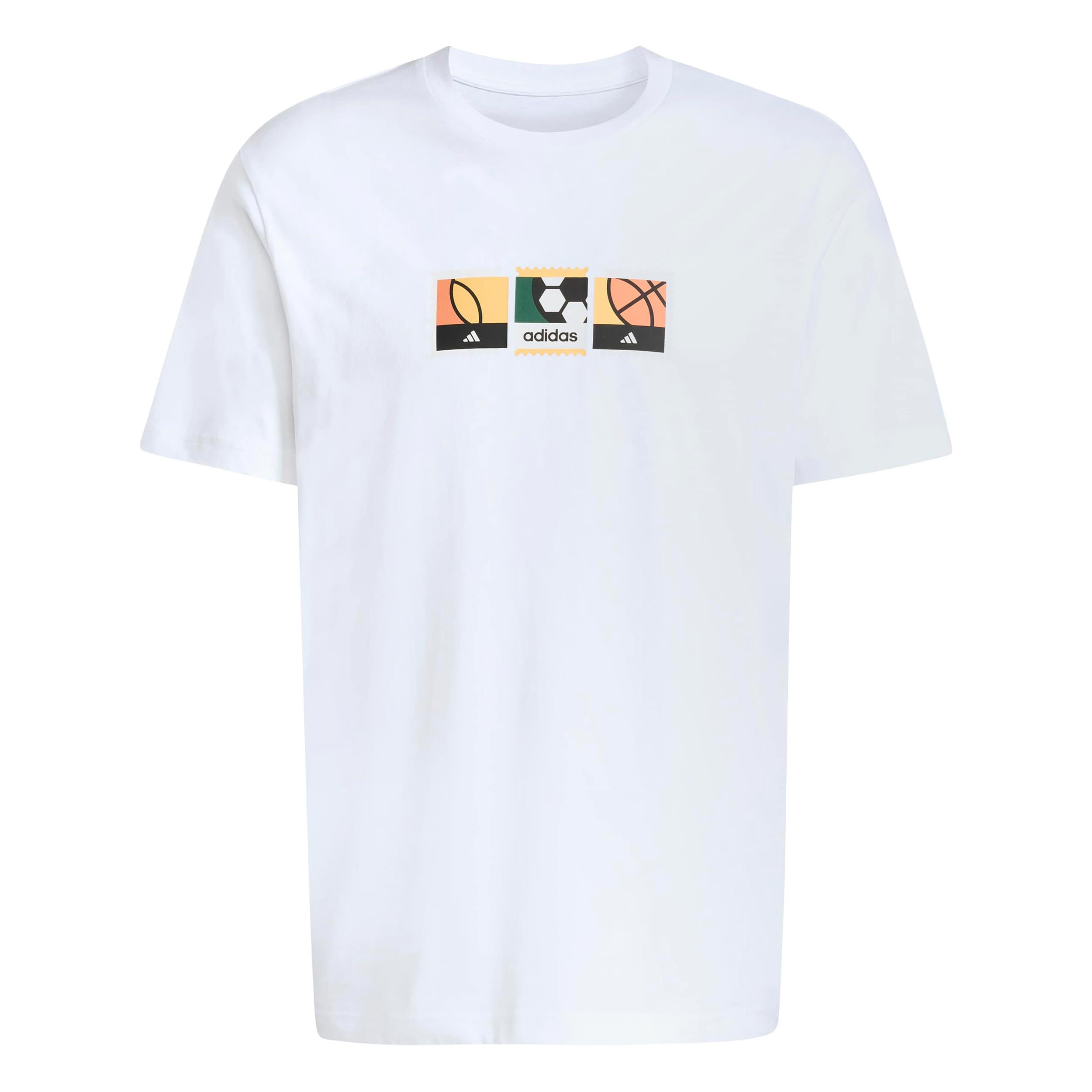 adidas MOS Stamps Graphic T-shirt Heren - wit, veelkleurig