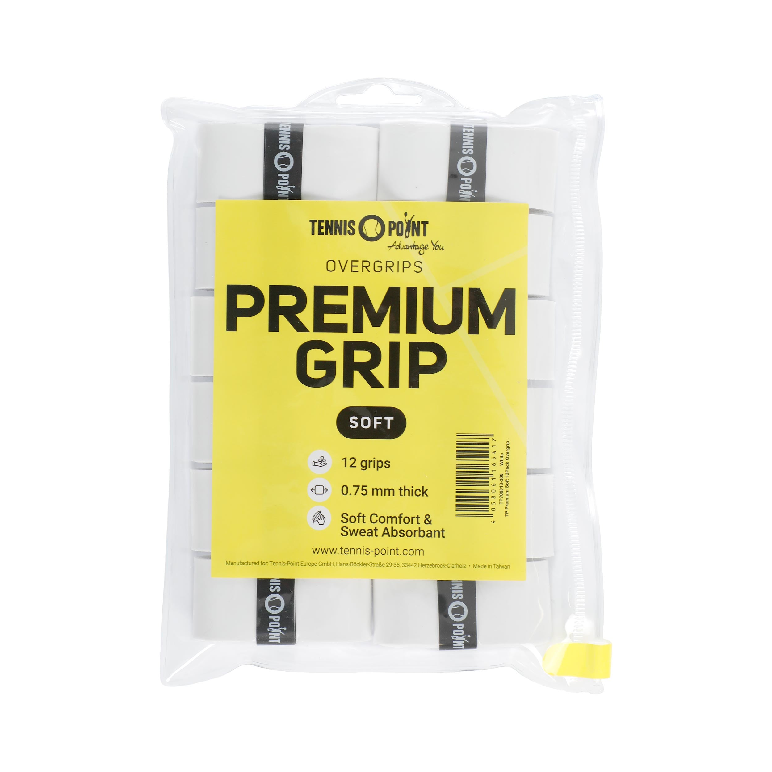Tennis-Point Premium Soft Verpakking 12 stuks - wit