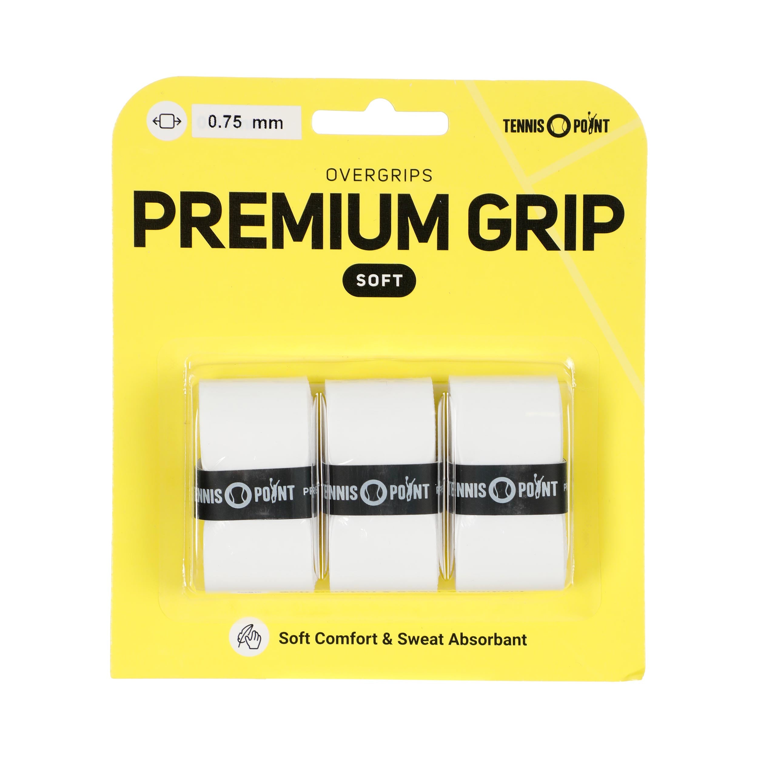 Tennis-Point Premium Soft Verpakking 3 stuks - wit