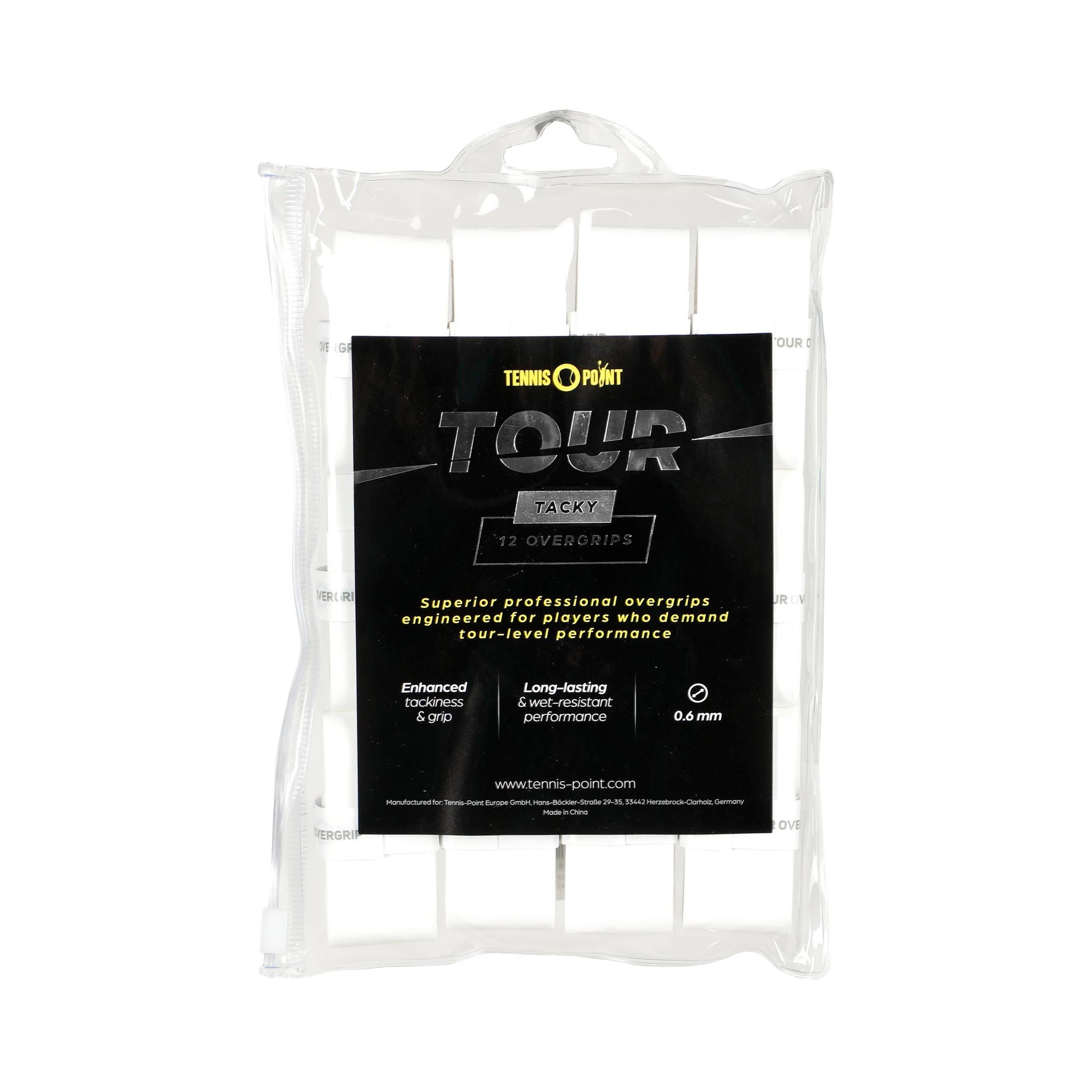 Tennis-Point Tour Tacky Verpakking 12 stuks - wit