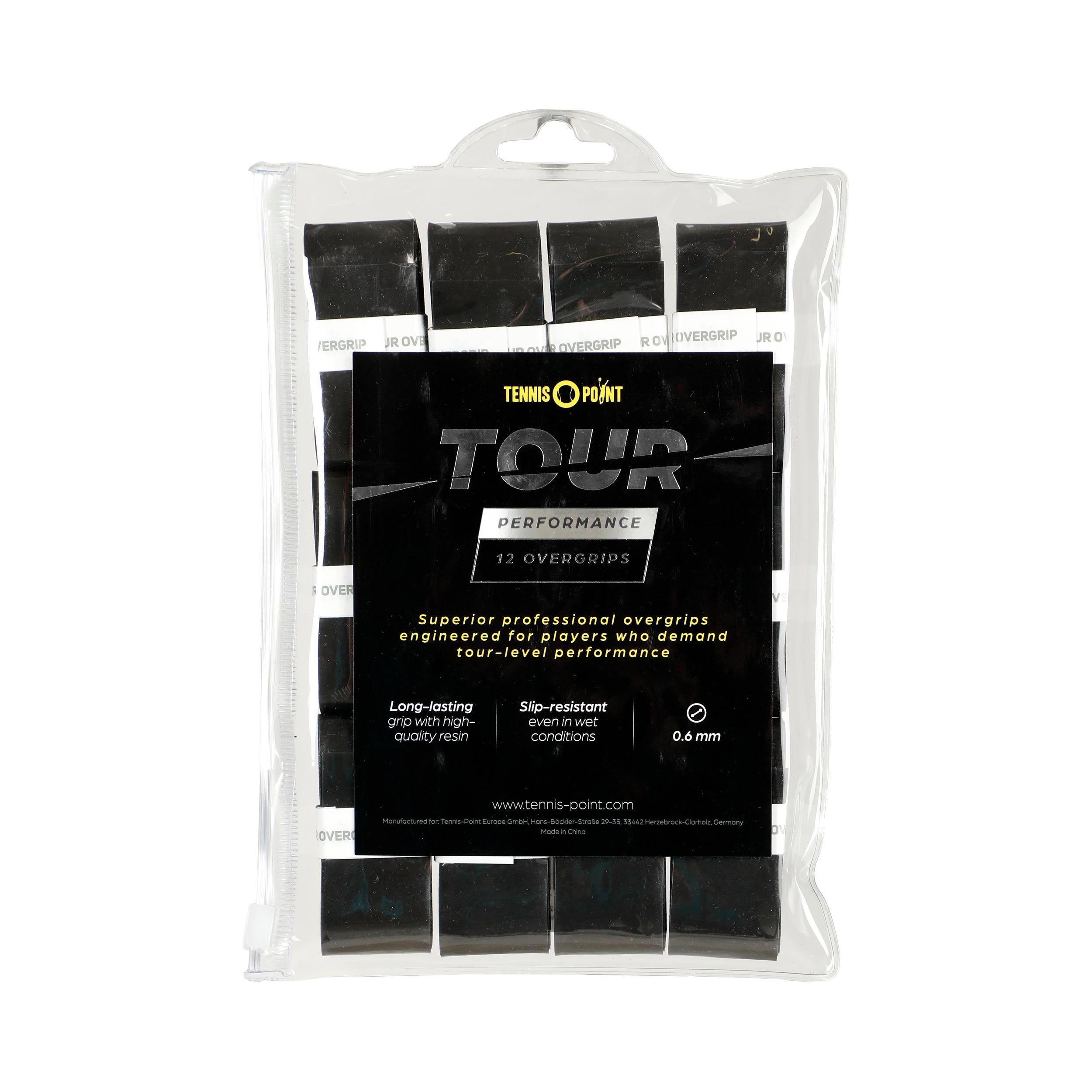 Tennis-Point Tour Performance Verpakking 12 stuks - zwart