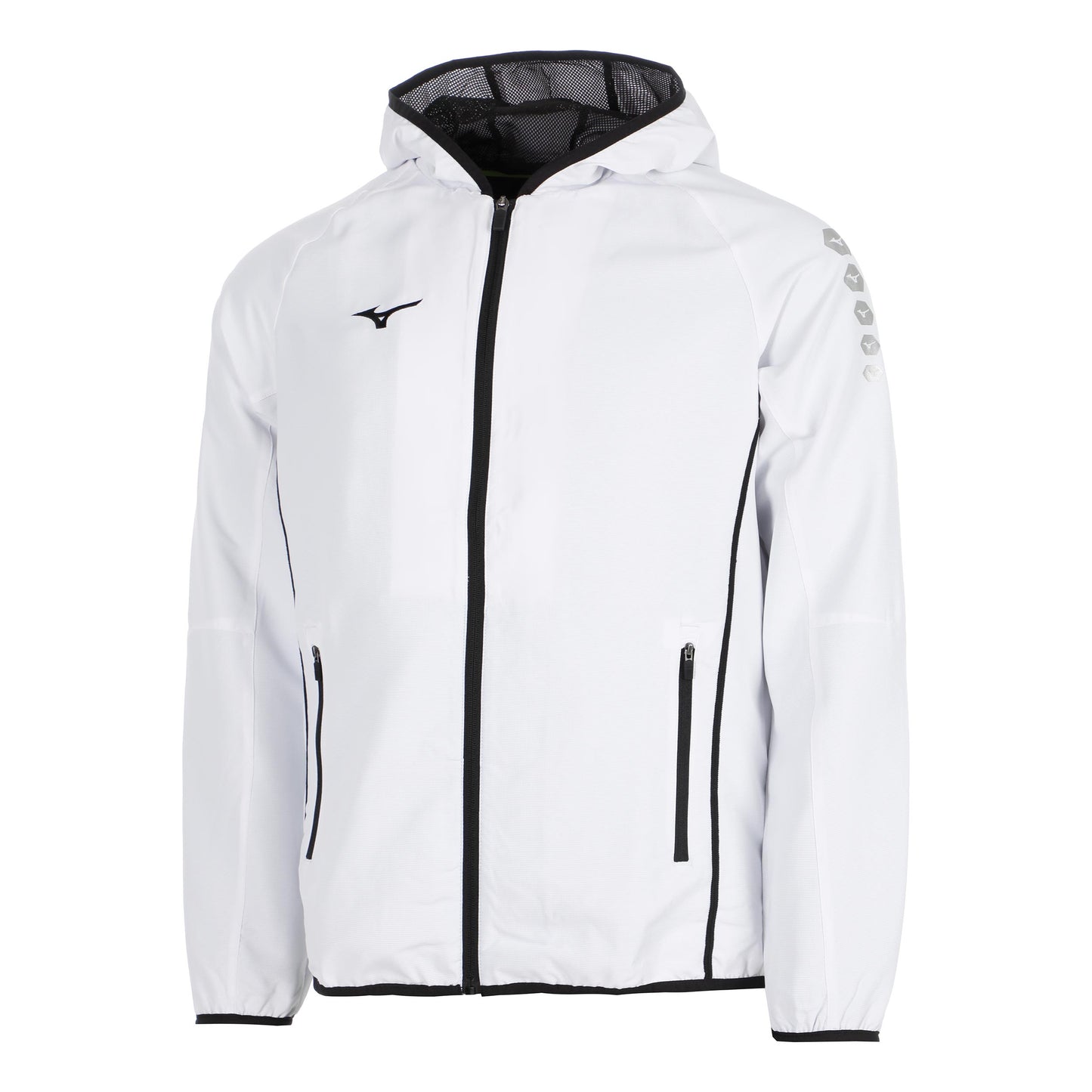 Mizuno Nagasaki Micro Trainingsjack Heren - wit, zwart