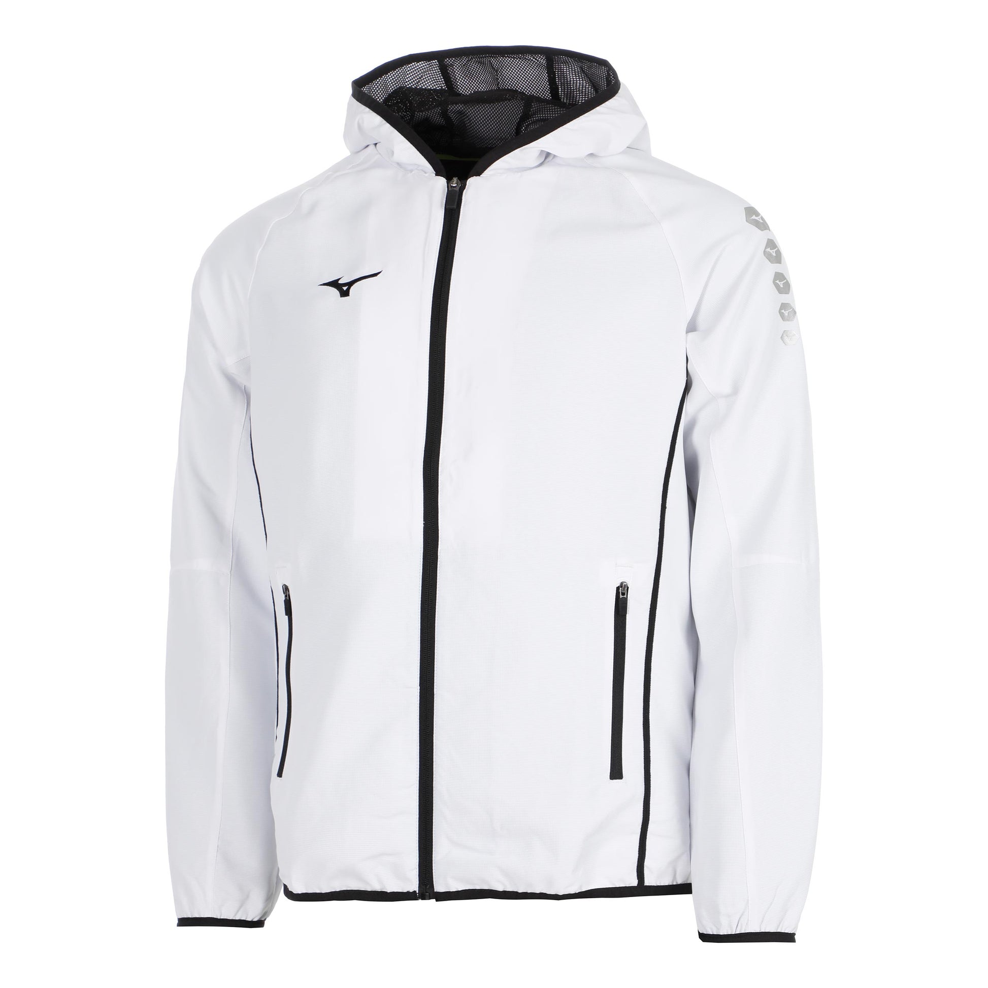 Mizuno Nagasaki Micro Trainingsjack Heren - wit, zwart