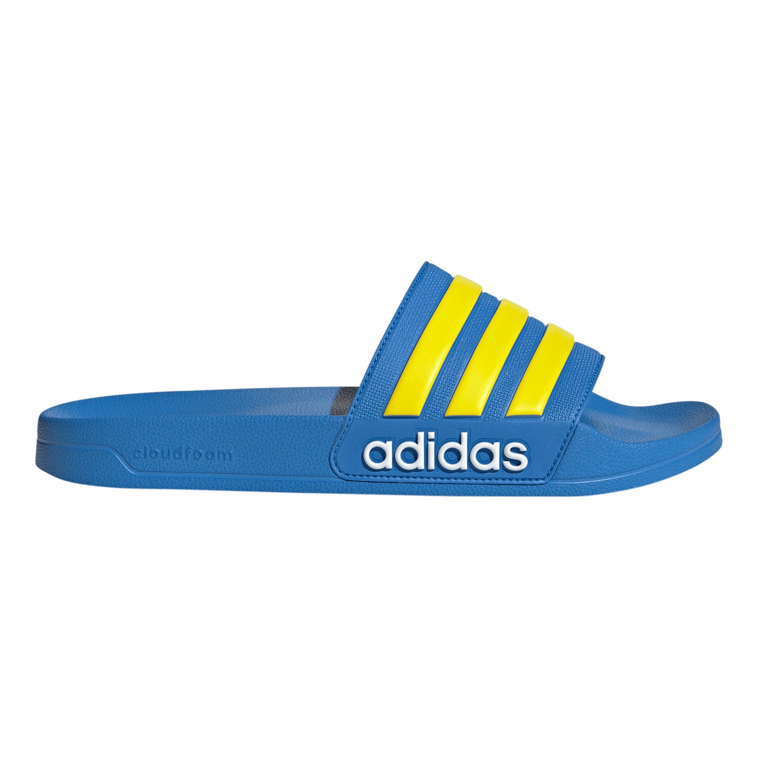 adidas Adilette Shower Badslippers Unisex - blauw, geel