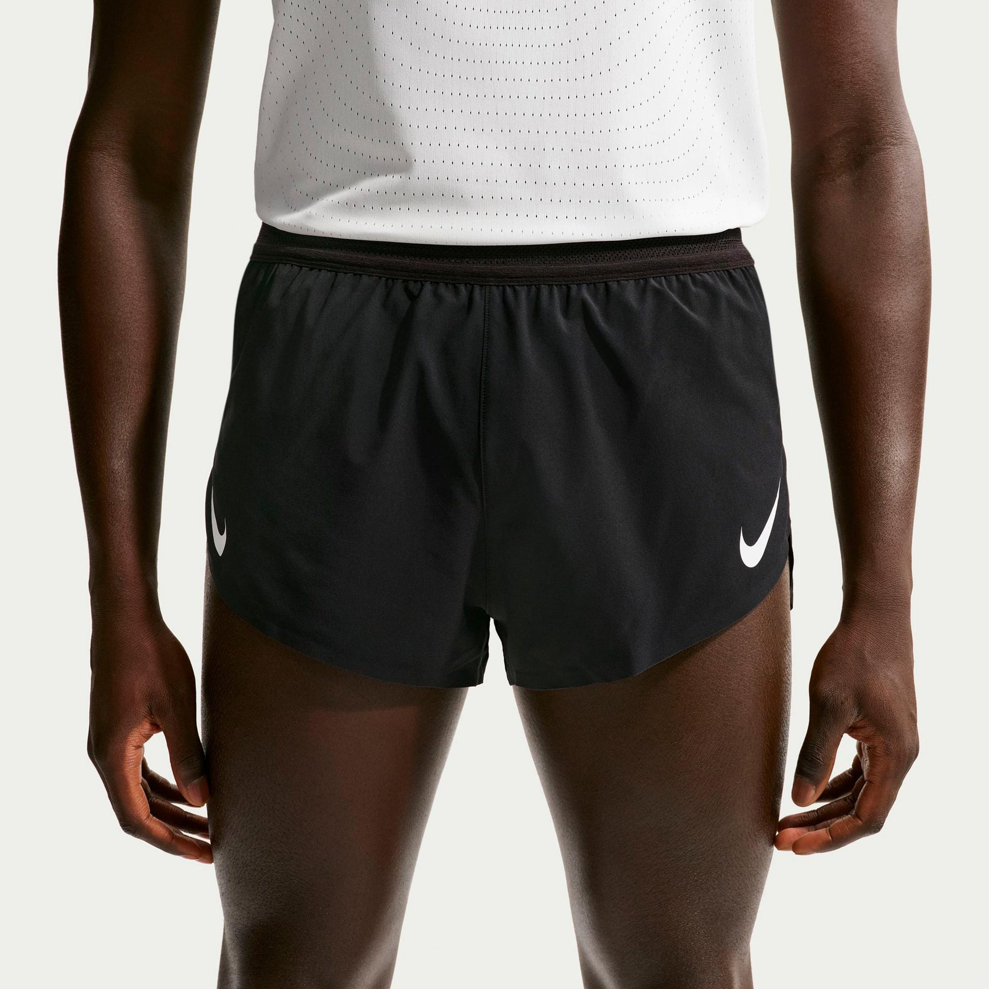 Nike AeroSwift Hardloopshorts Heren - zwart, wit
