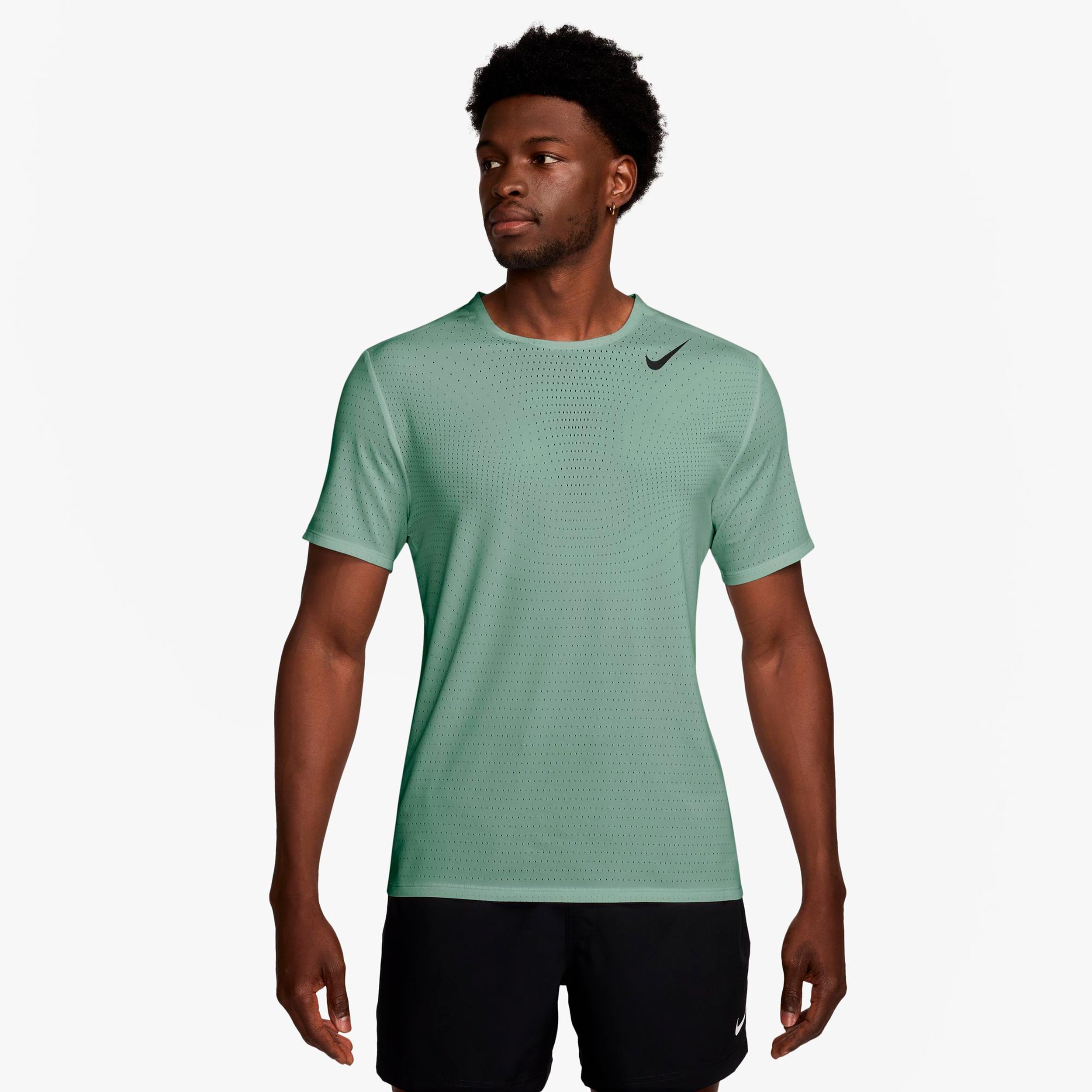 Nike Aeroswift Hardloopshirt Heren - olijf, zwart