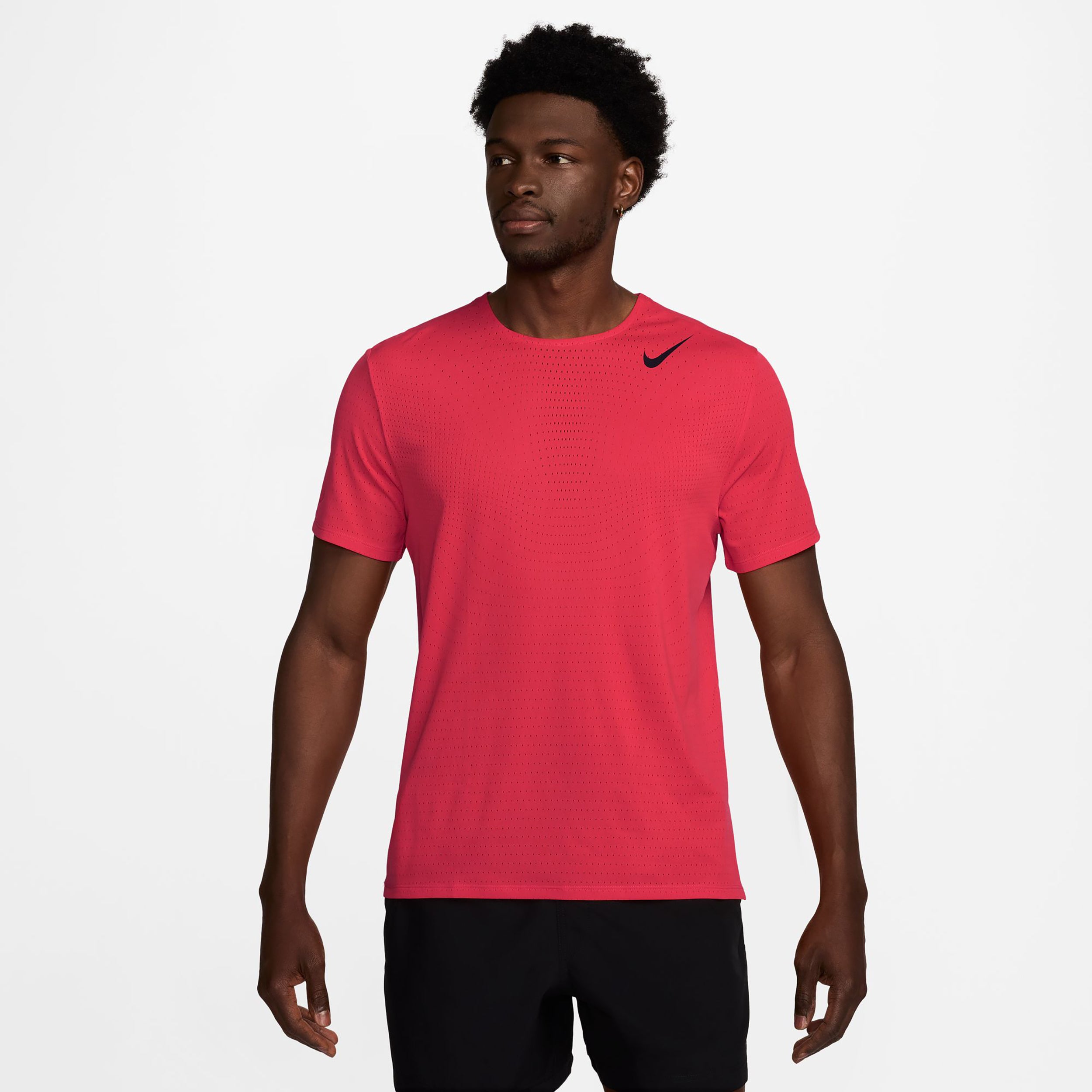 Nike AeroSwift  Hardloopshirt Heren - rood, zwart