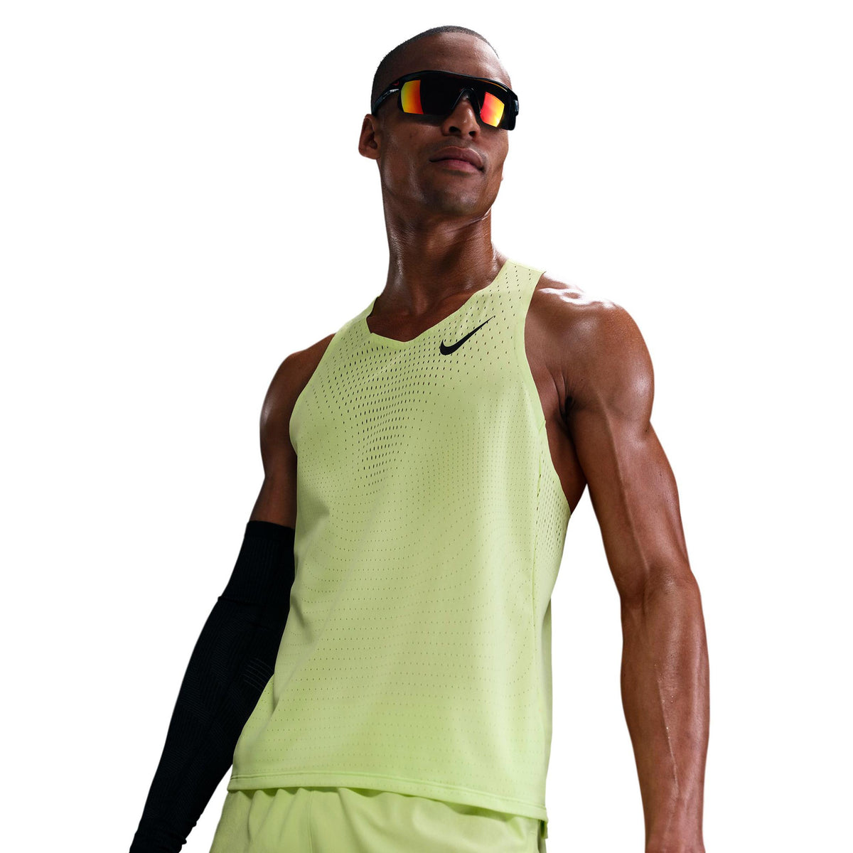 Nike AeroSwift  Hardloopshirt Heren - citroengeel, zwart
