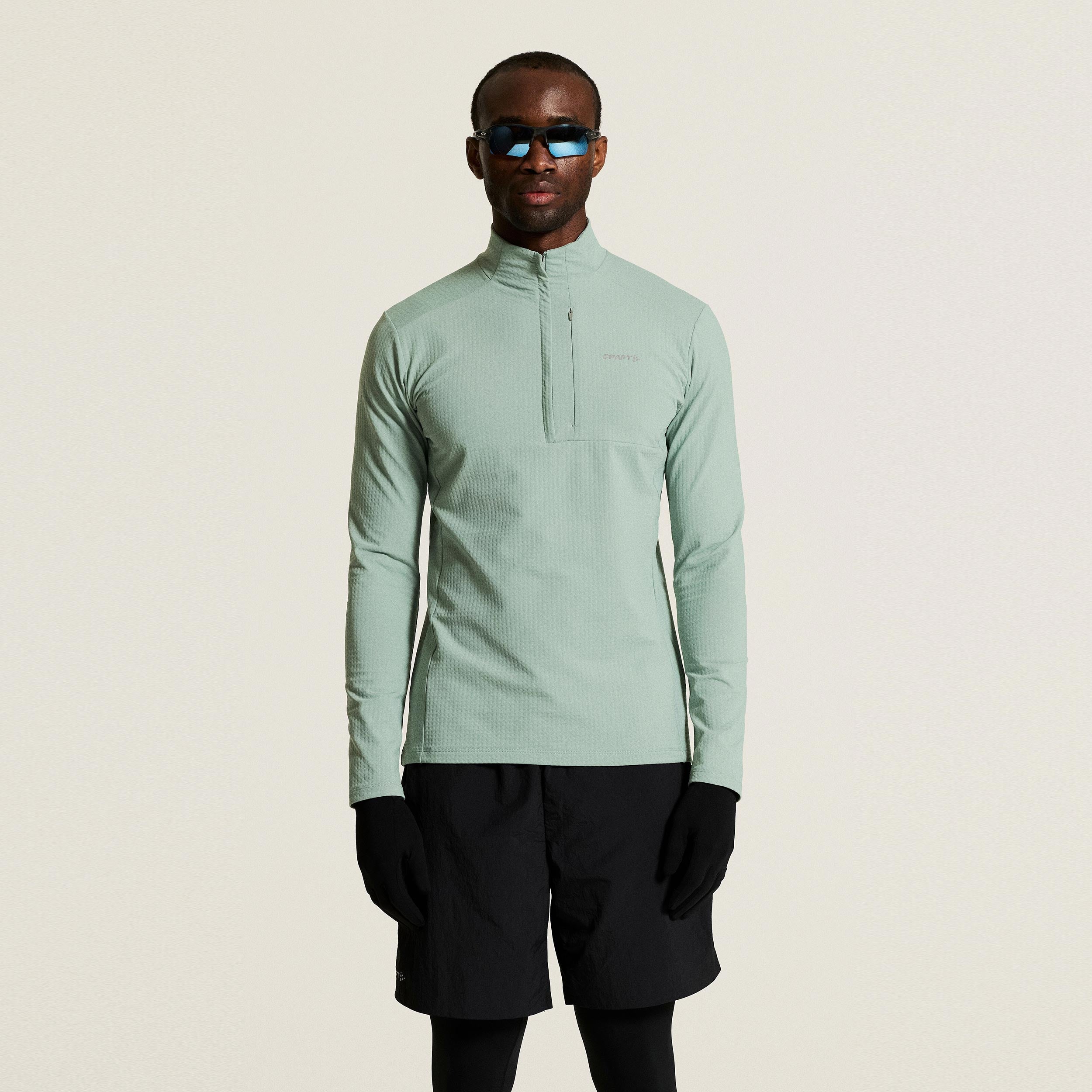 Craft Gain Thermal Hardloopshirt Heren - salie