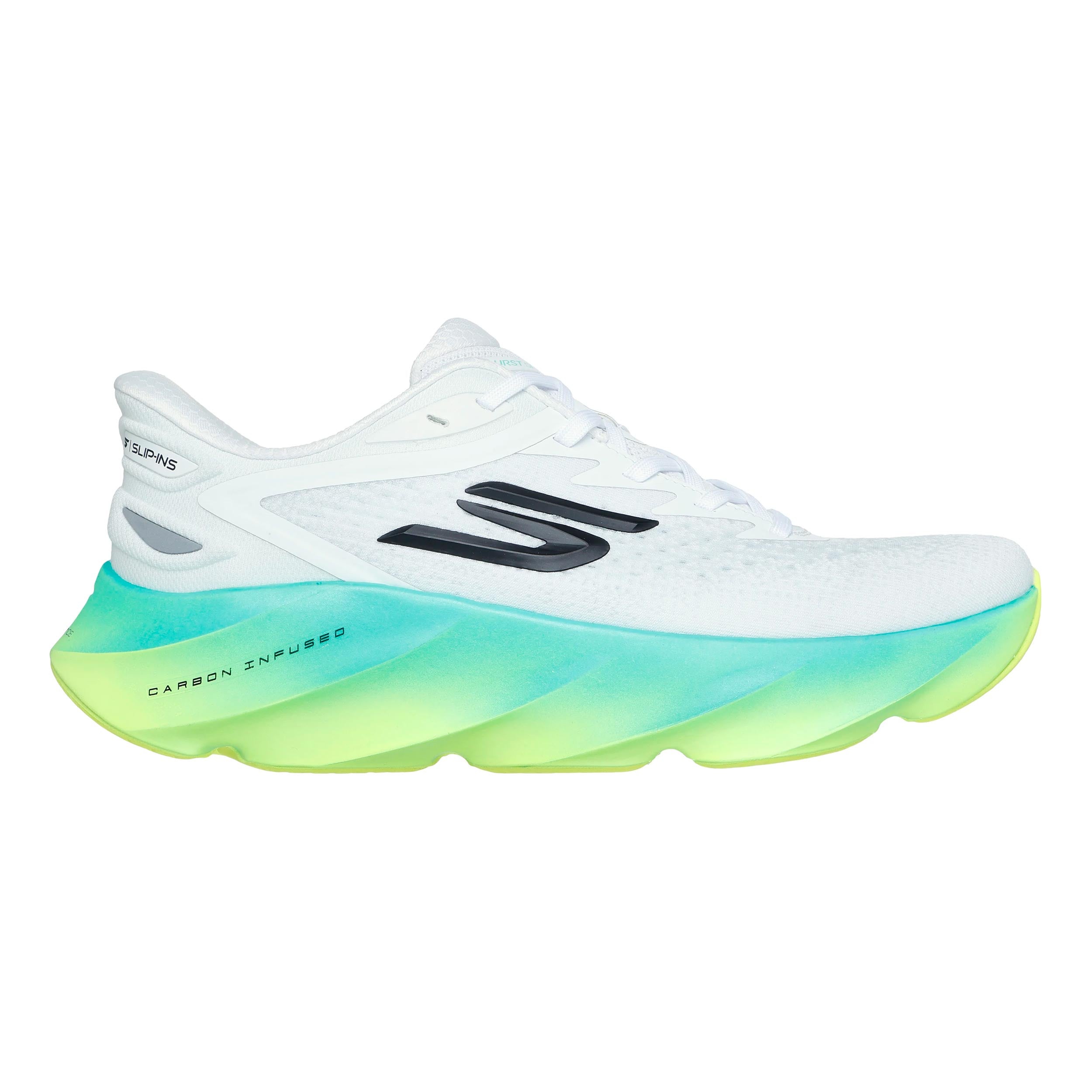 Skechers SKX Aero Burst Slip-In Neutrale schoen Heren - wit, limoen