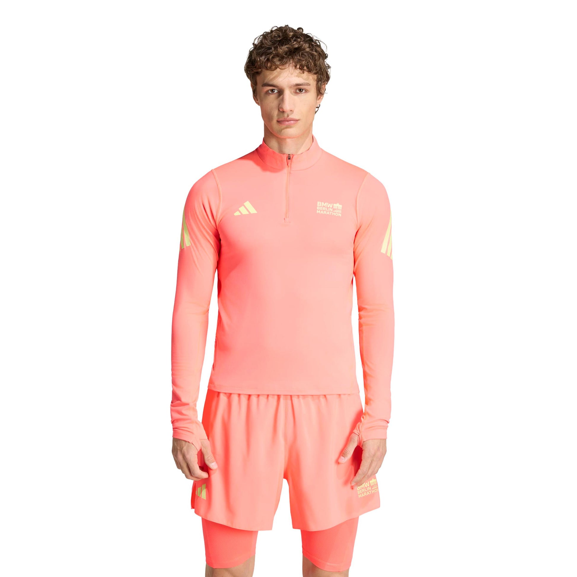 adidas BMW Berlin Hardloopshirt Heren - blauw, geel