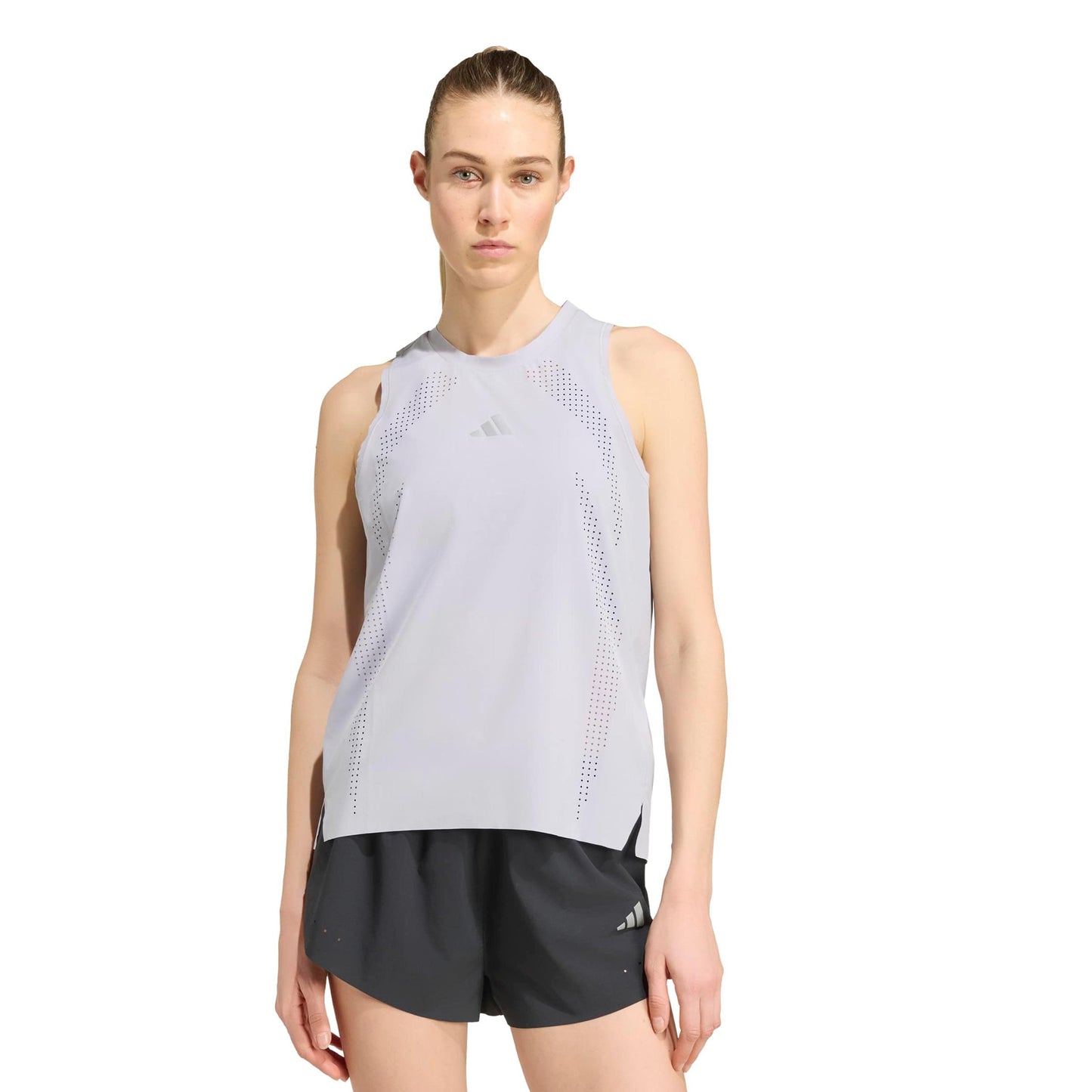 adidas adi365 Aspyre Hardloopshirt Dames - lichtgrijs