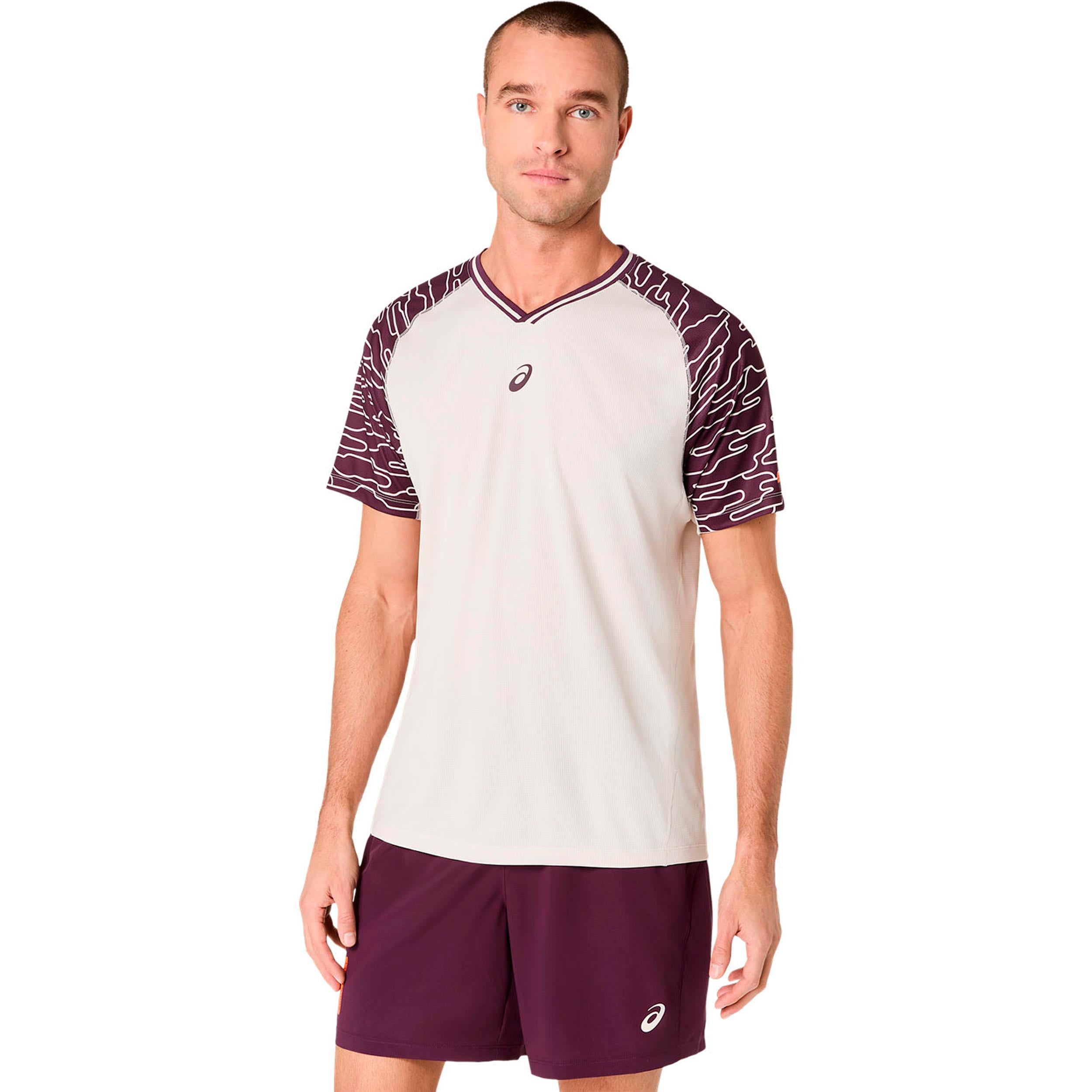 ASICS Court T-shirt Heren - beige, veelkleurig