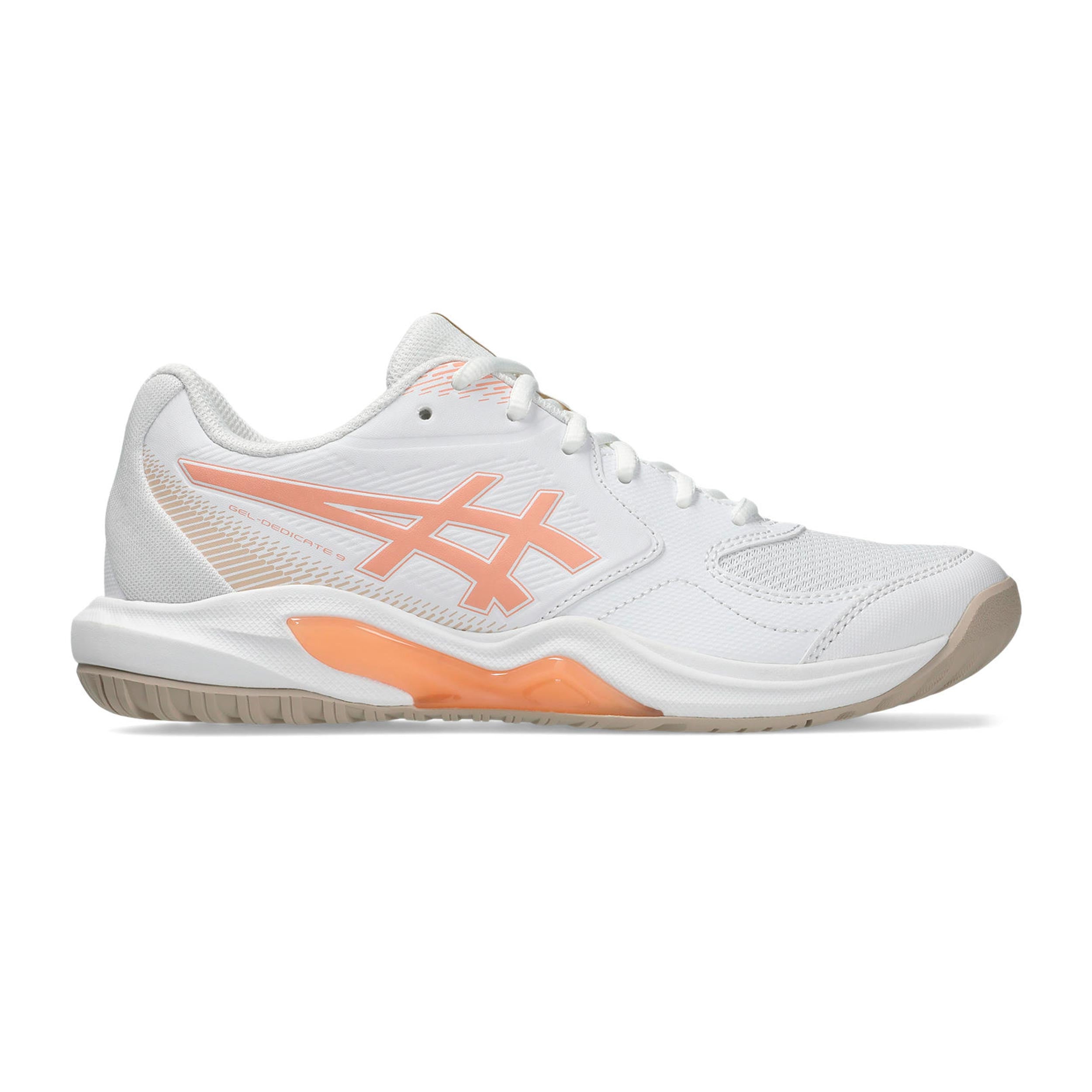 ASICS Gel-Dedicate 9 Allcourt schoen Dames - wit, abrikoos