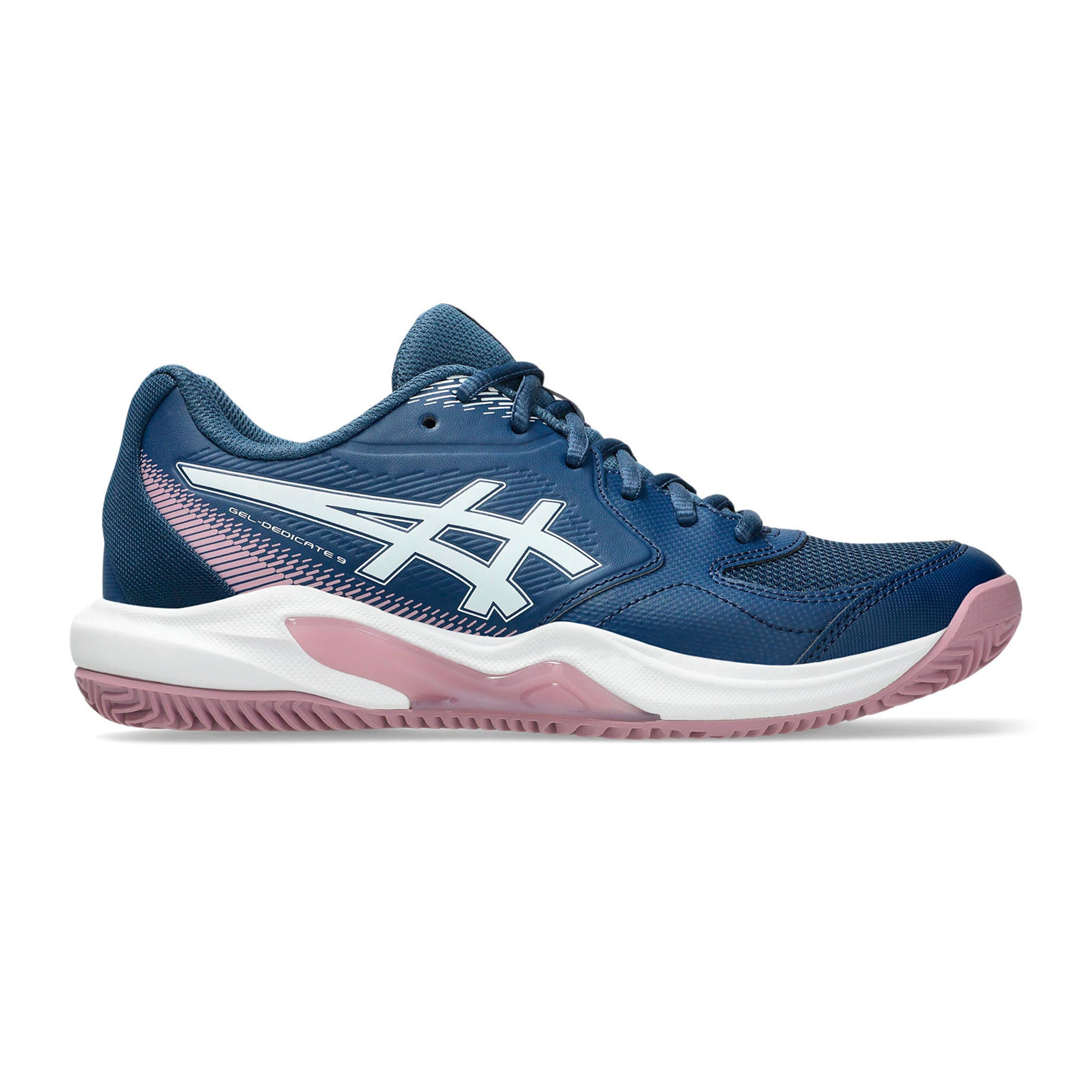 ASICS Gel-Dedicate 9 Gravelschoen Dames - donkerblauw, wit