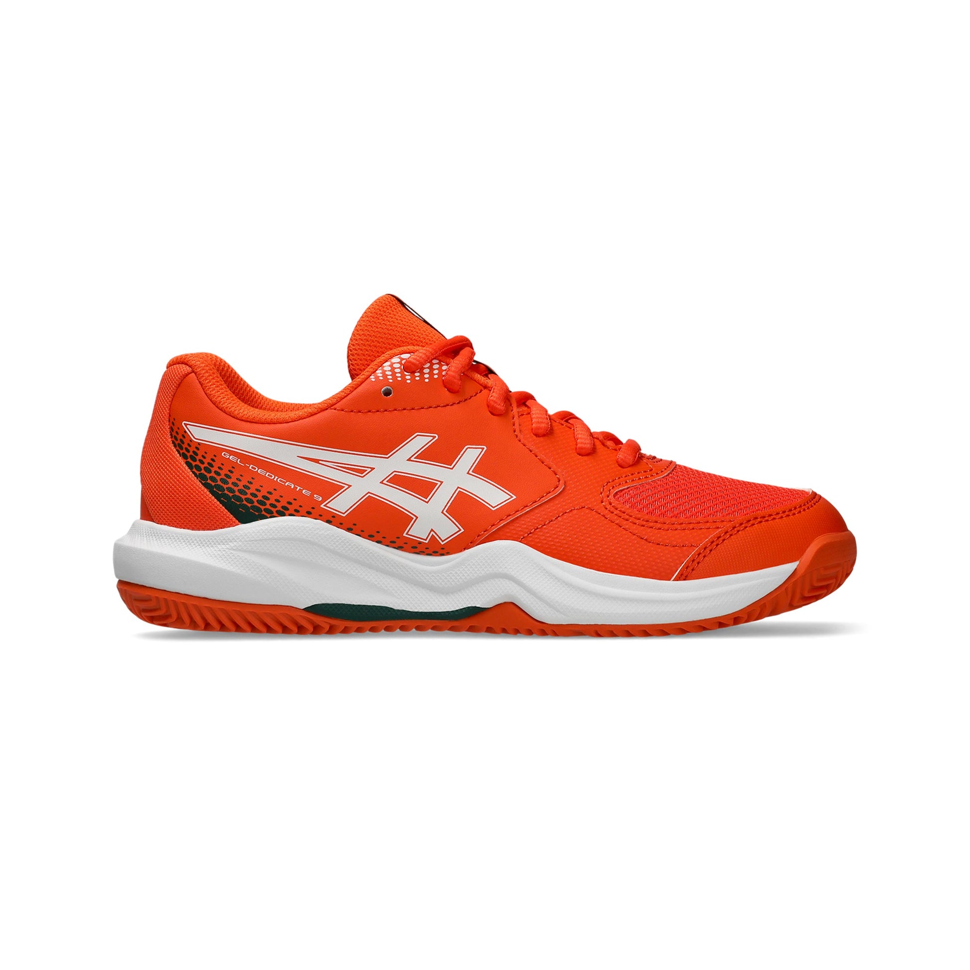 ASICS Gel-Dedicate 9 GS Padel schoen Kinderen - neonoranje, wit