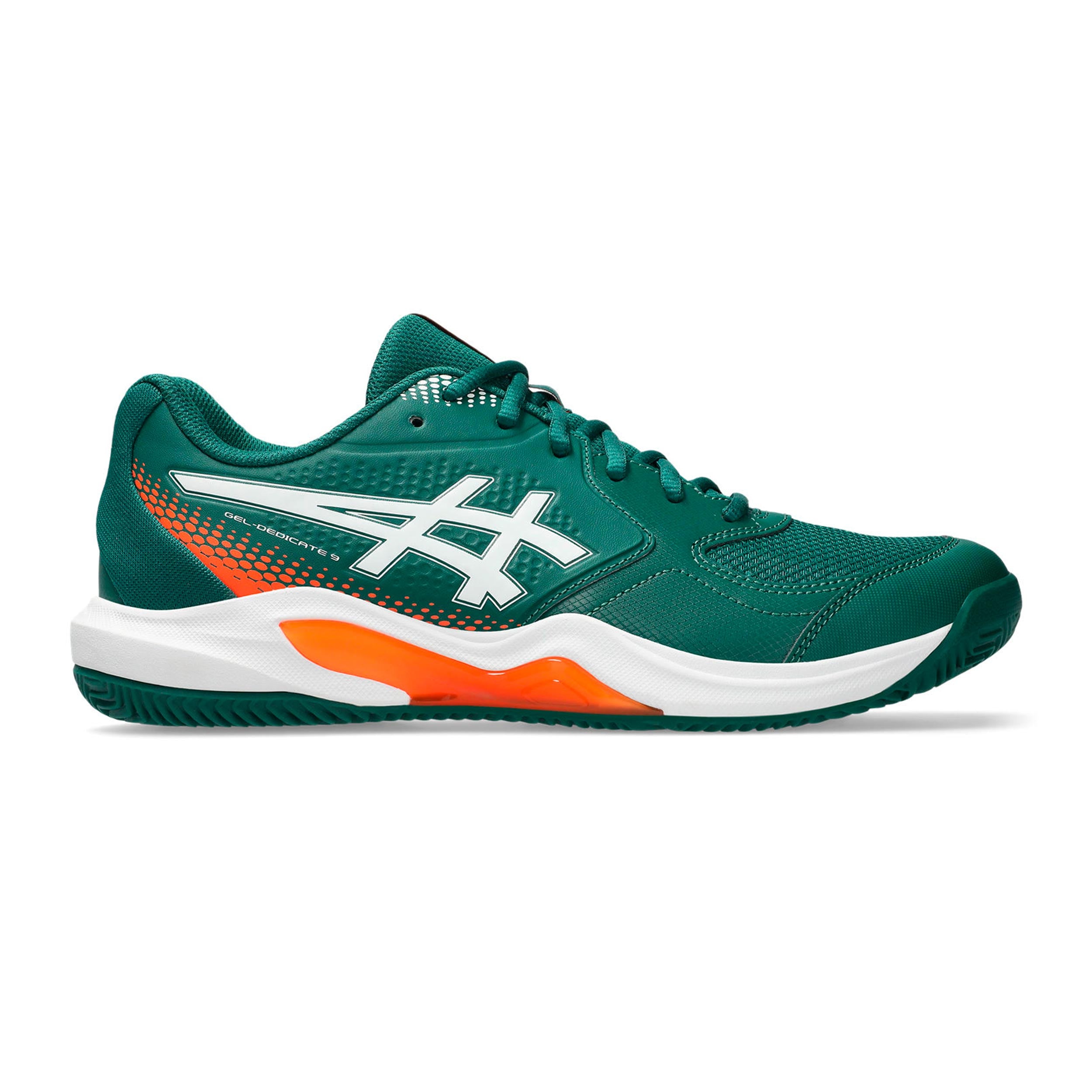 ASICS Gel-Dedicate 9 Padel schoen Heren - donkergroen, wit
