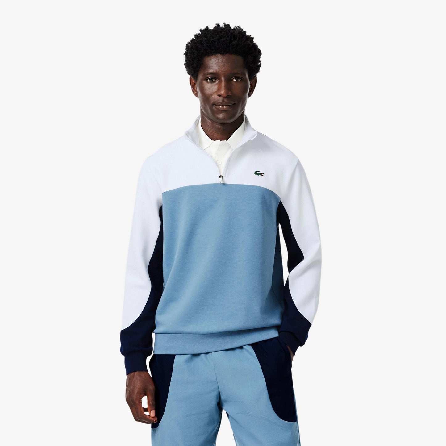 Lacoste Sweatshirt Heren - blauw, wit