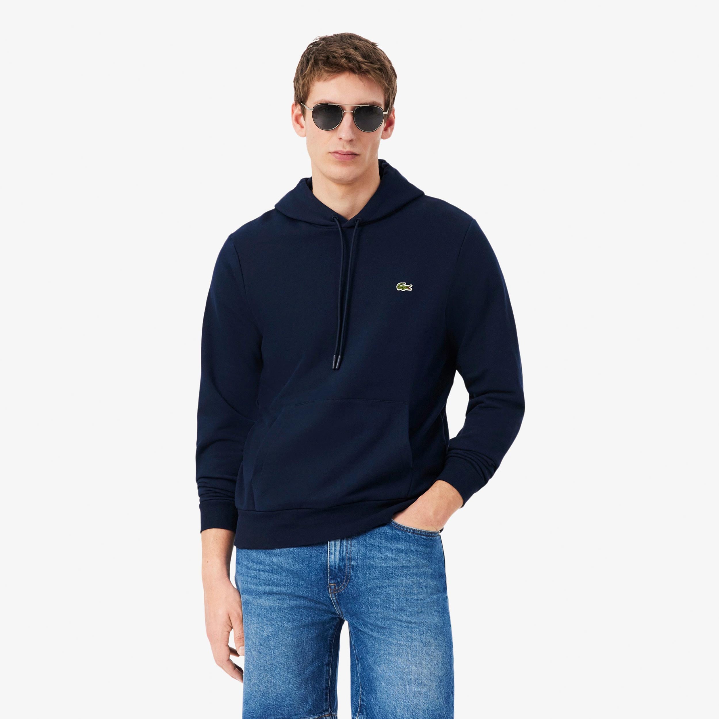 Lacoste Sweater met capuchon Heren - donkerblauw