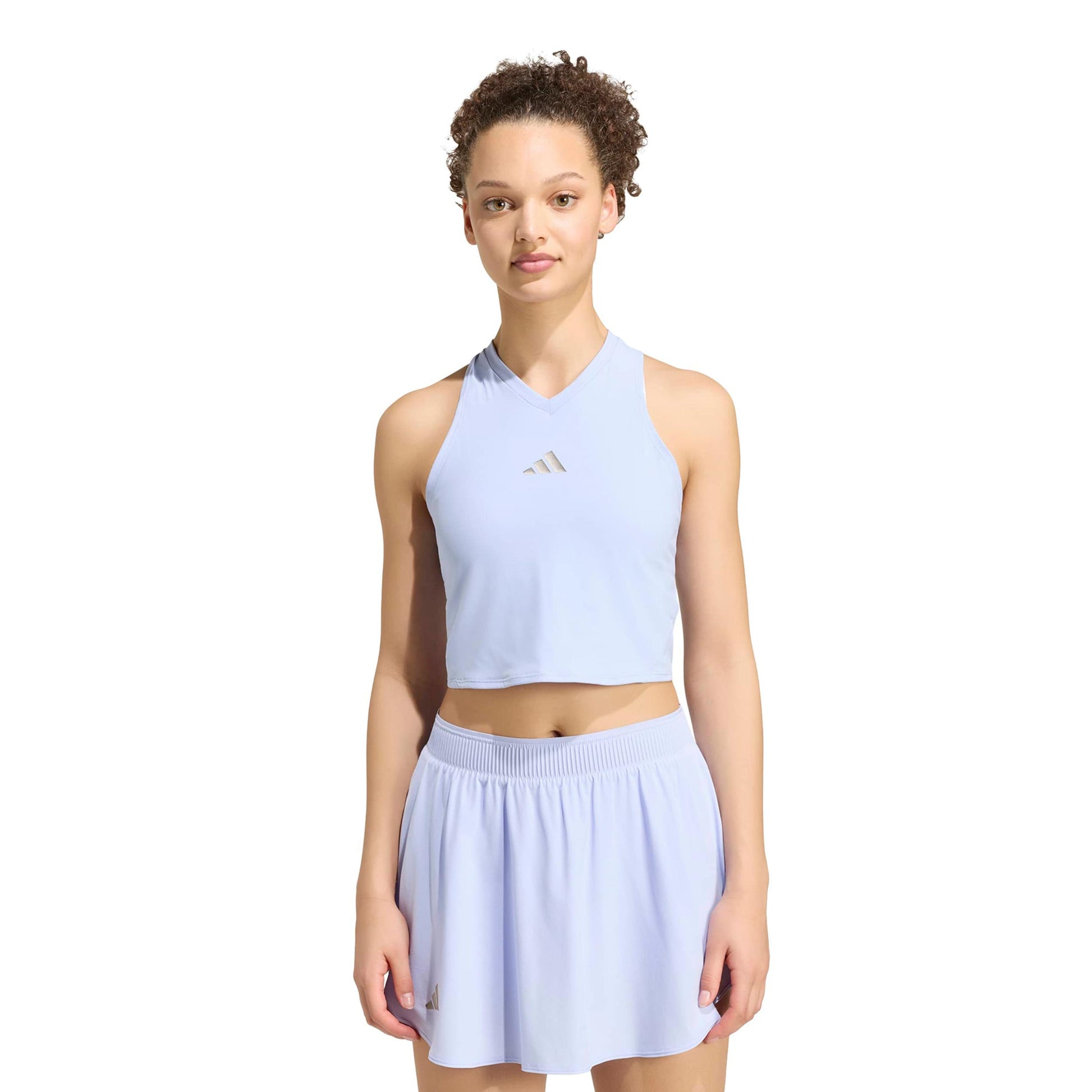 adidas Y- Pro Crop Tanktop Dames - mauve, zilver