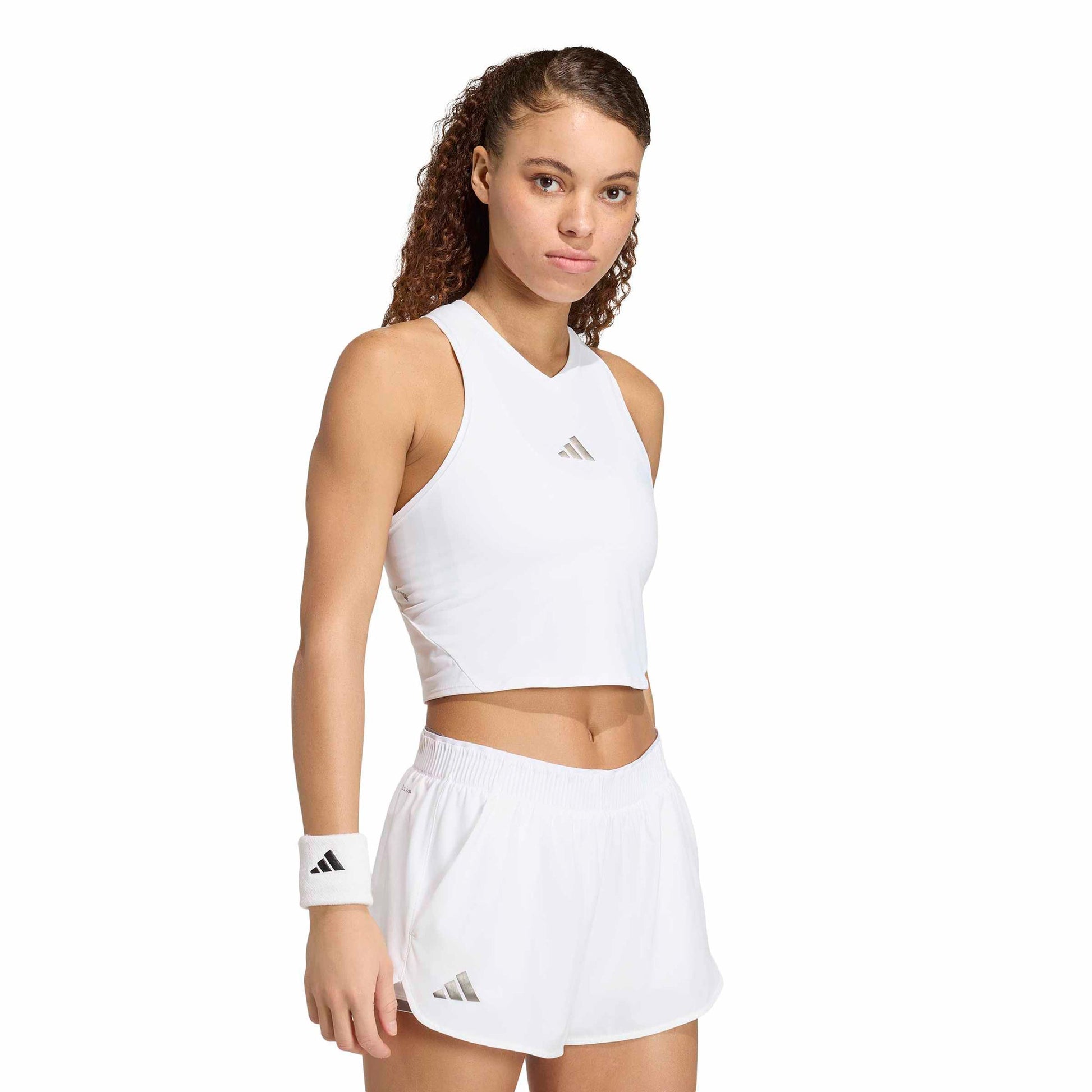 adidas Y- Pro Crop Tanktop Dames - wit, zwart