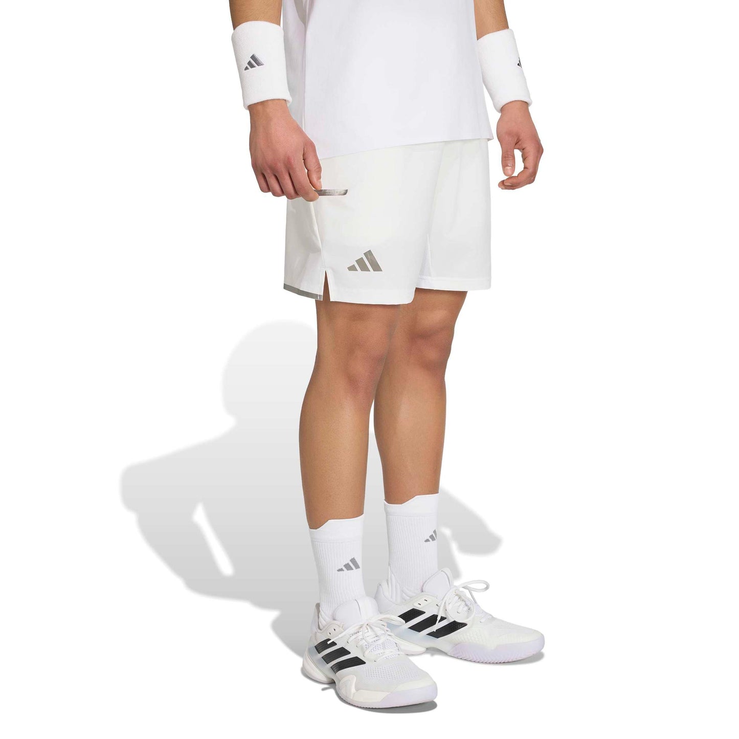 adidas 7Inch Short & Tight Shorts Heren - wit, zilver