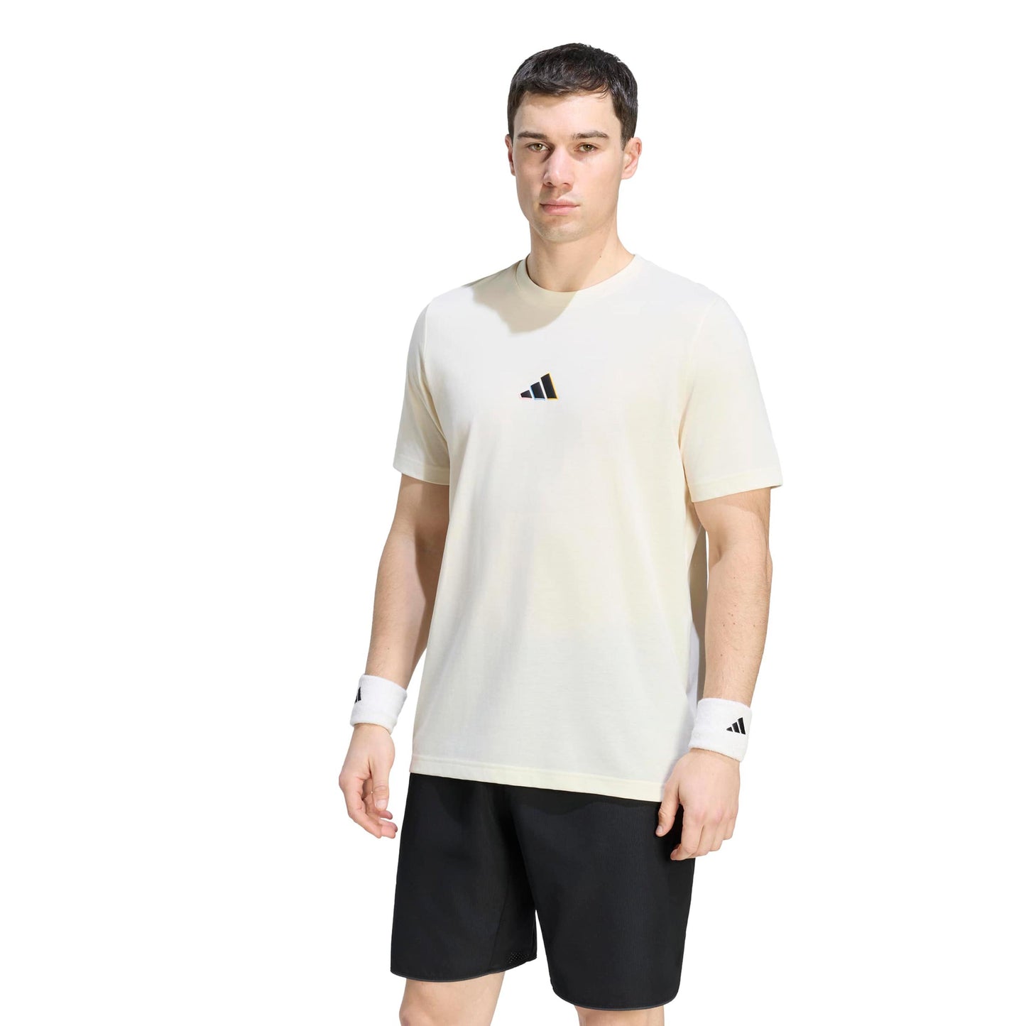 adidas T-shirt Heren - crème, veelkleurig