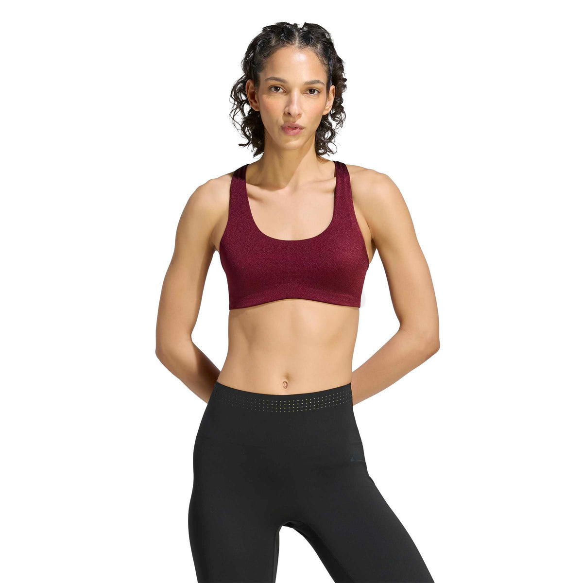 adidas Optime Medium Support Sport-bh Dames - wijnrood