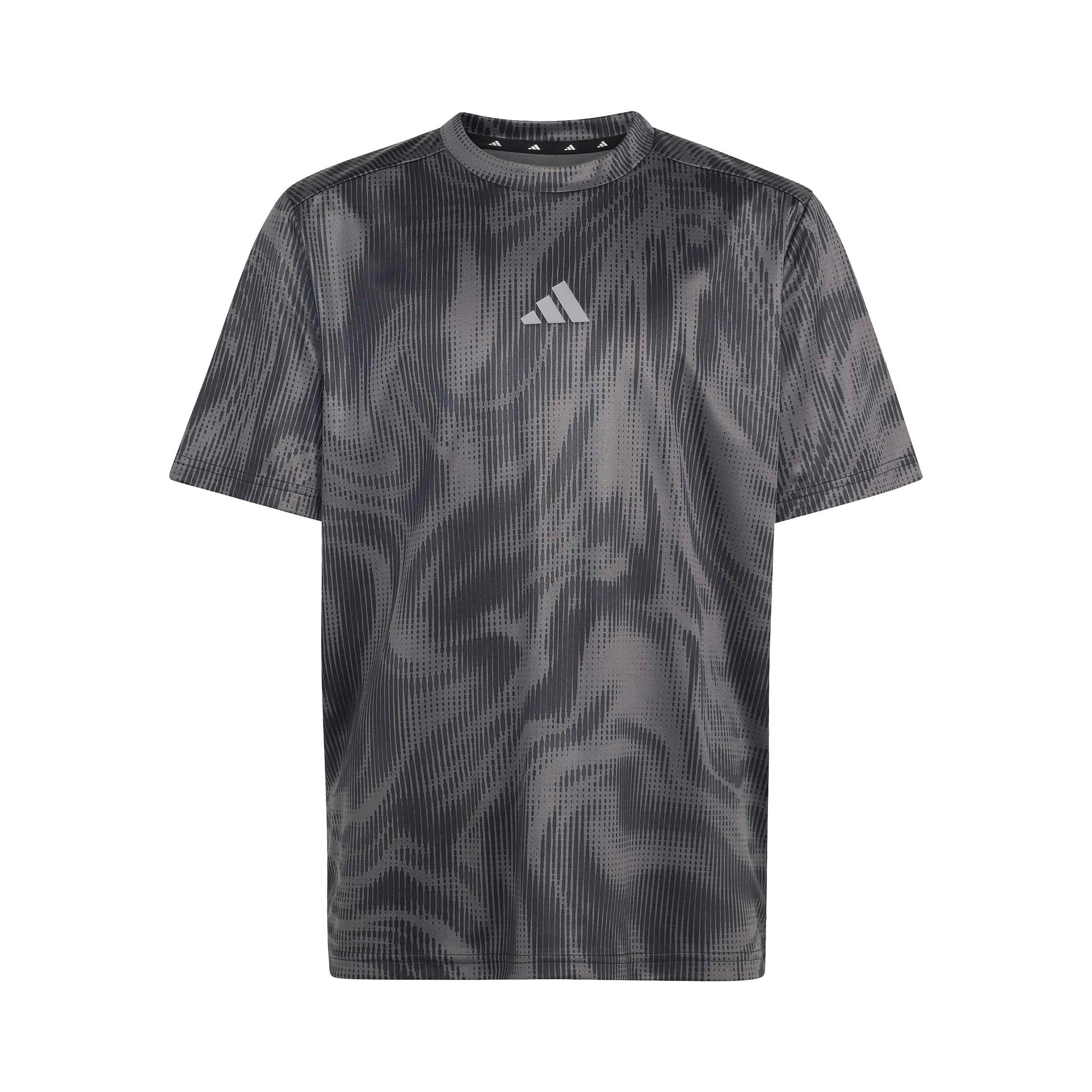 adidas Allover Graphik T-shirt Kinderen - donkergrijs, zwart
