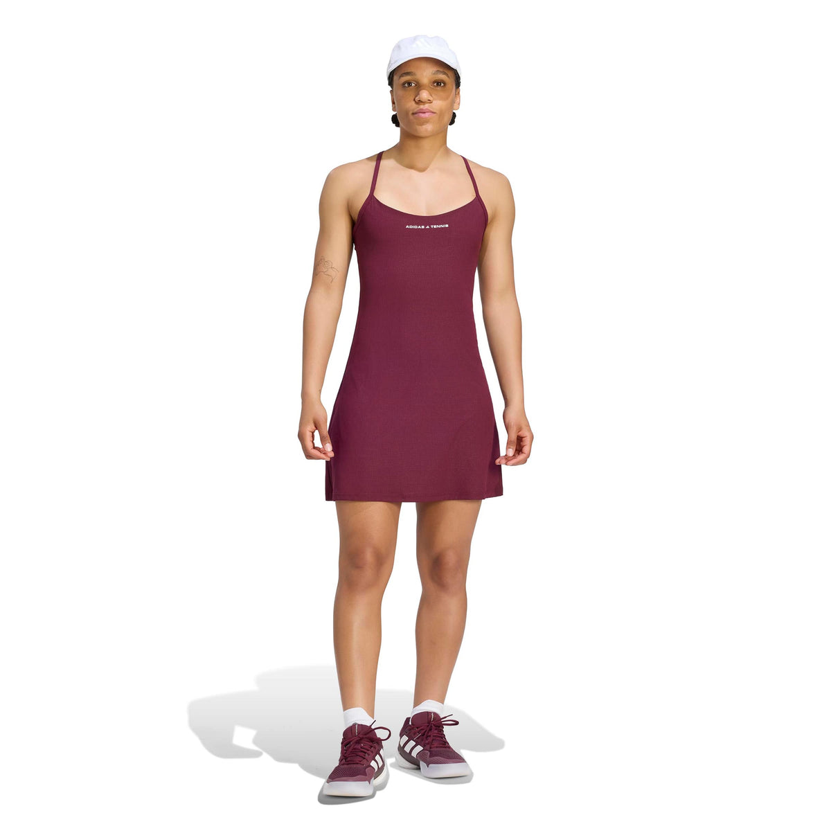 adidas Jurk Dames - wijnrood