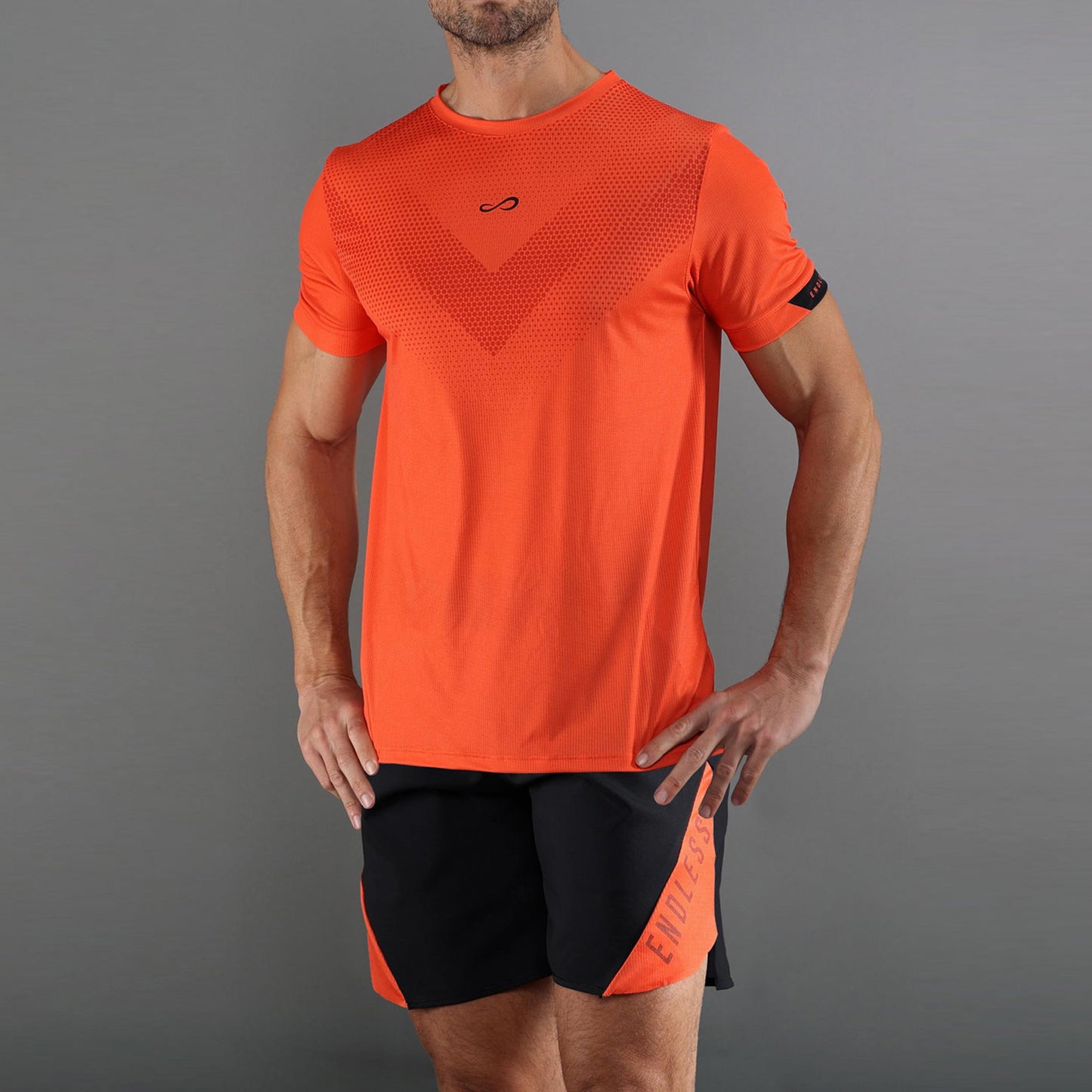 Endless ACE PEAK T-shirt Heren - oranje, zwart