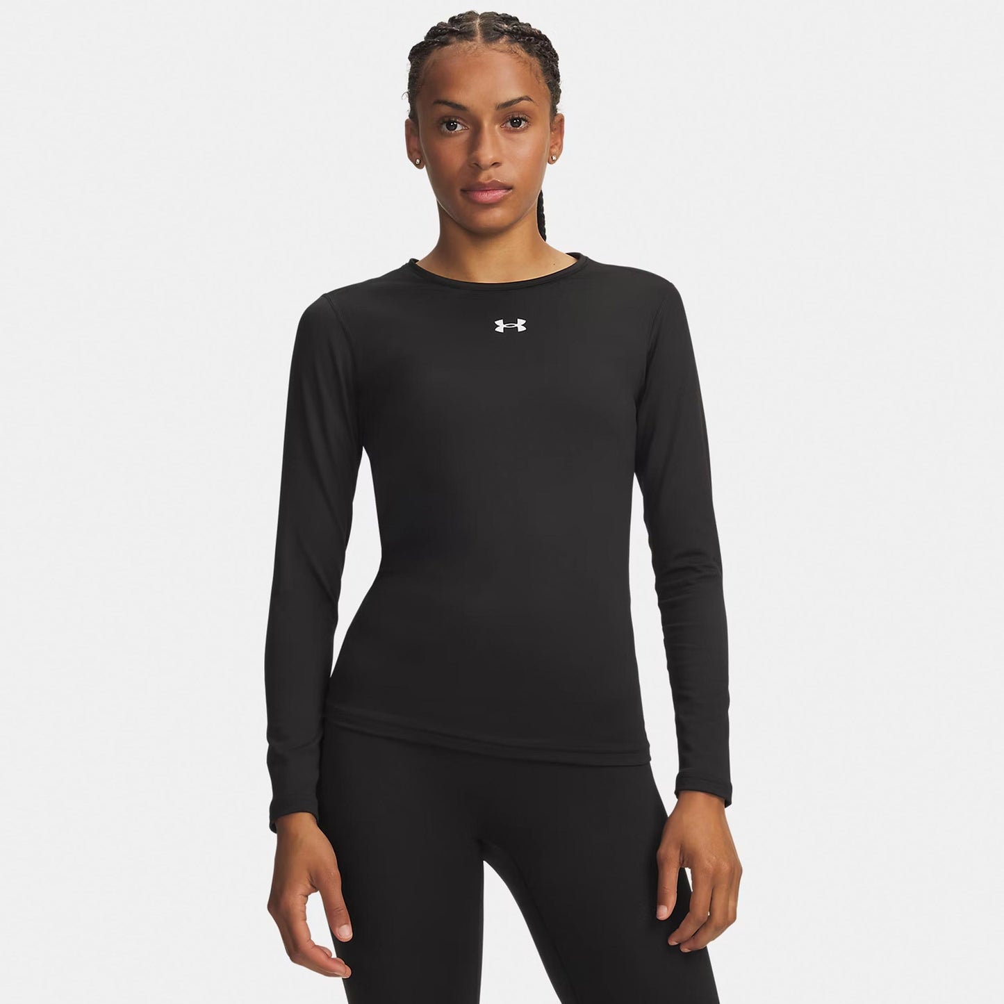 Under Armour ColdGear Crew Longsleeve Dames - zwart, wit