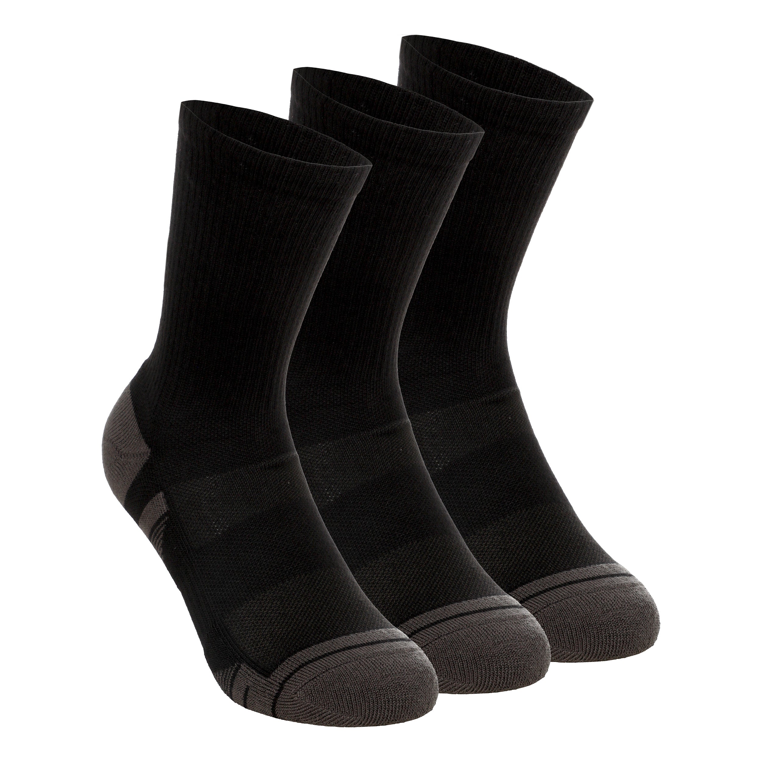 Under Armour Performance Tech Crew Sportsokken Verpakking 3 stuks Unisex - zwart, donkergrijs