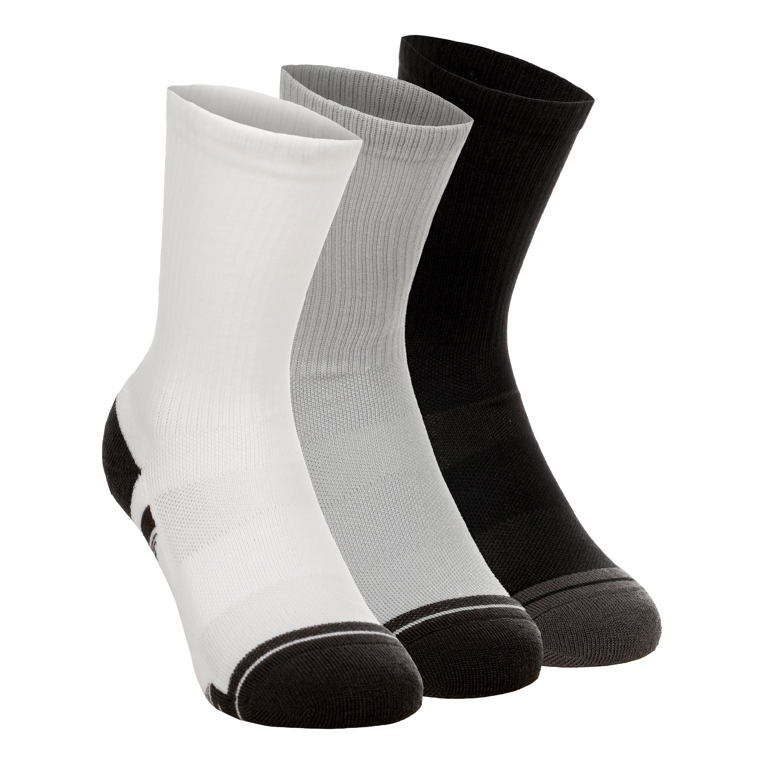 Under Armour Performance Tech Crew Sportsokken Verpakking 3 stuks Unisex - grijs, donkergrijs