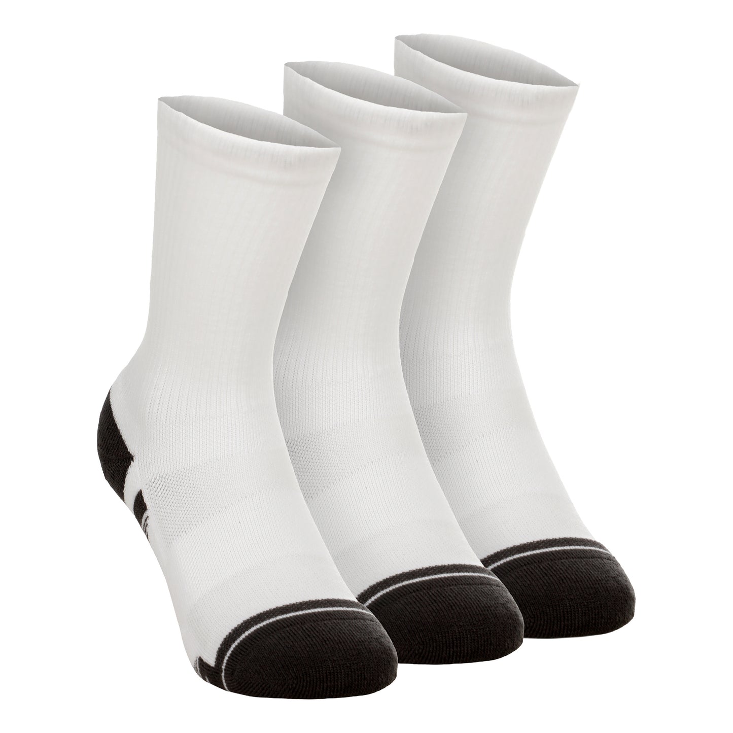 Under Armour Performance Tech Crew Sportsokken Verpakking 3 stuks Unisex - wit, donkergrijs