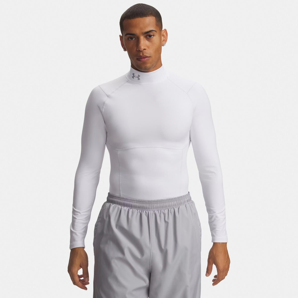 Under Armour Coldgear Elite Comp Longsleeve Heren - wit, zilver
