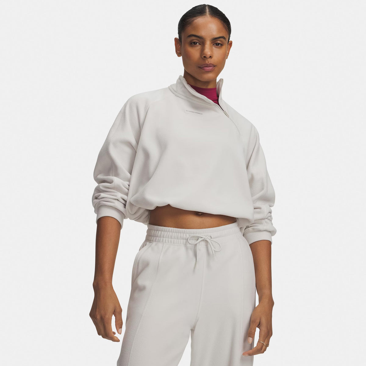 Under Armour Performance Fleece 1/4 Zip Sweatshirt Dames - wit, wit