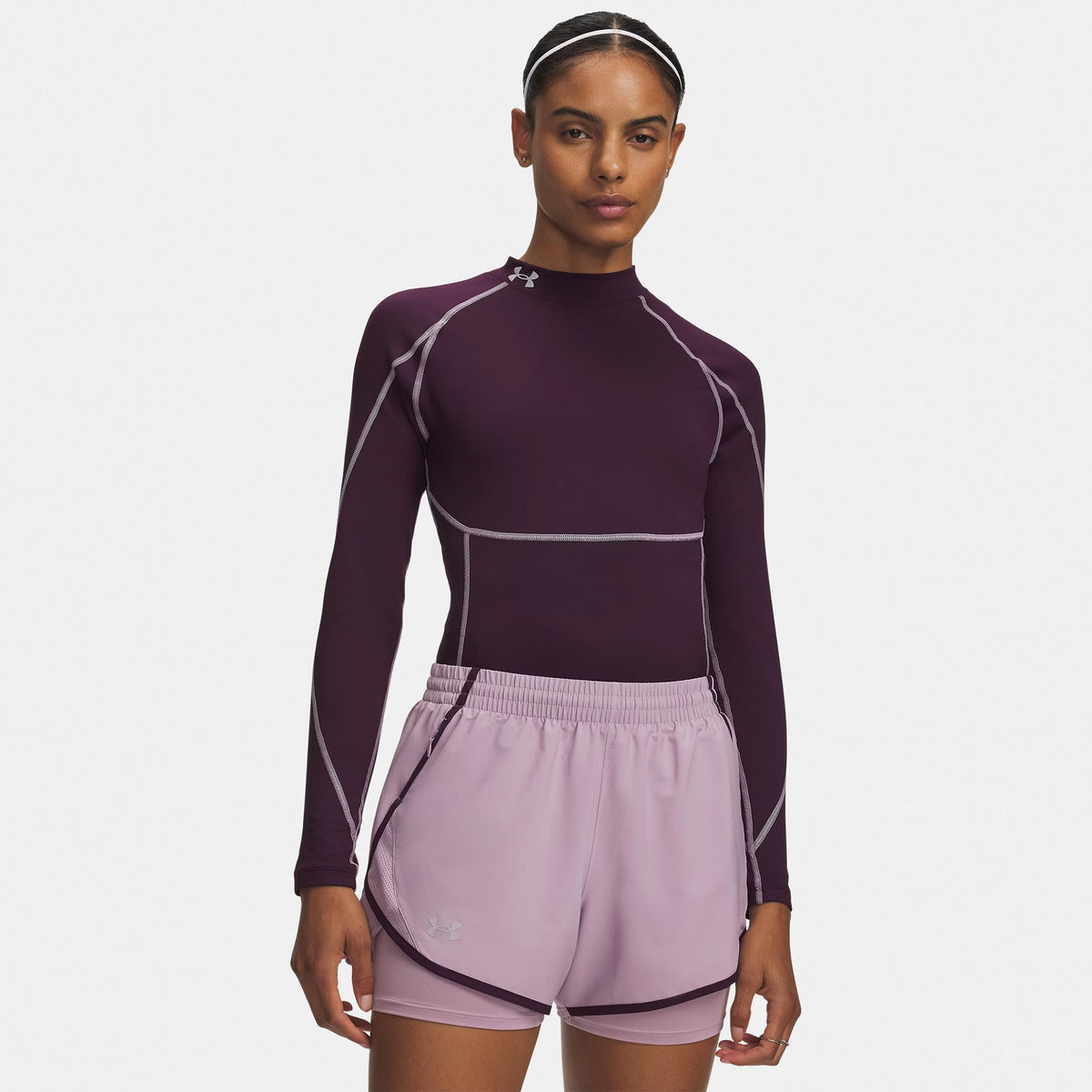 Under Armour ColdGear Elite Longsleeve Dames - lila, zilver