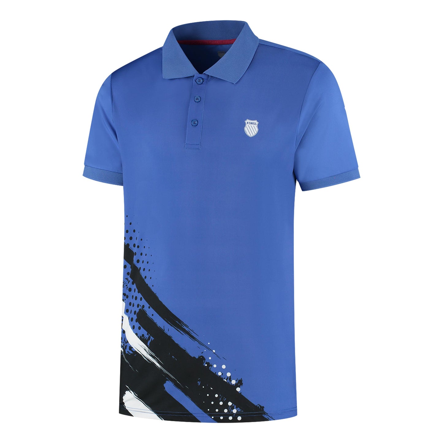 K-Swiss Hypercourt Print Stripe Polo Heren - blauw, donkerblauw