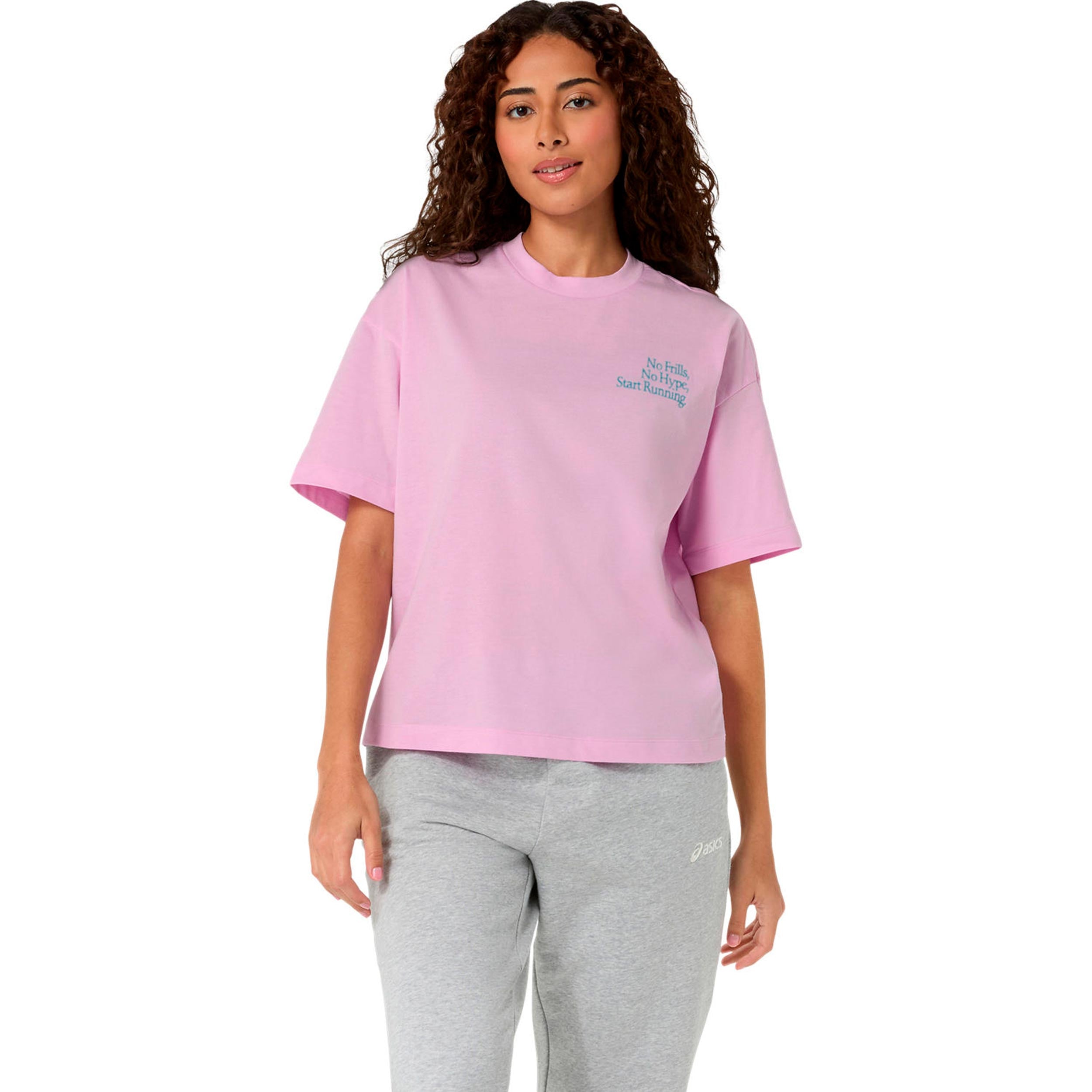 ASICS Runner Message Graphic  Hardloopshirt - mauve, turkoois