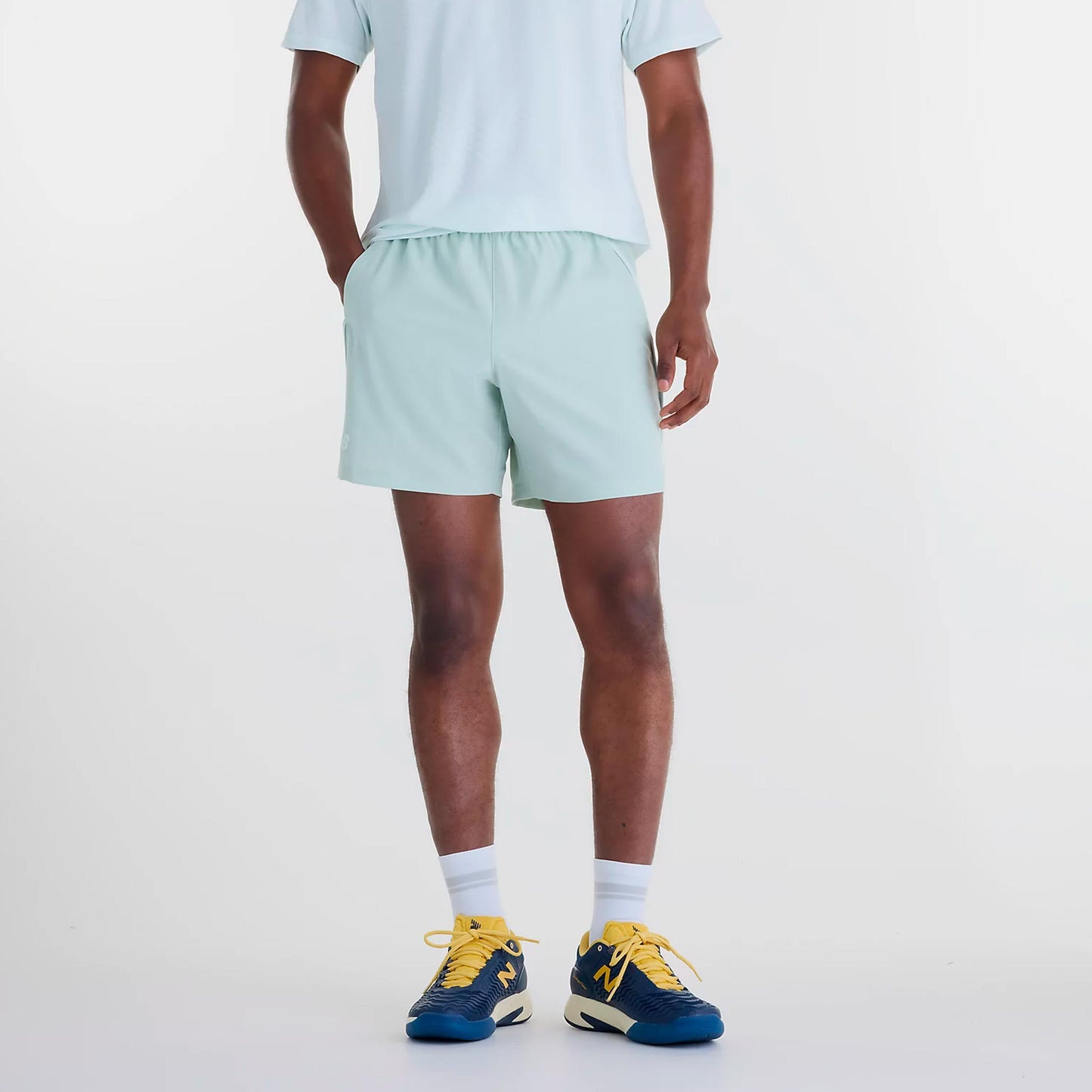 New Balance Tournament Shorts Heren - grijsgroen