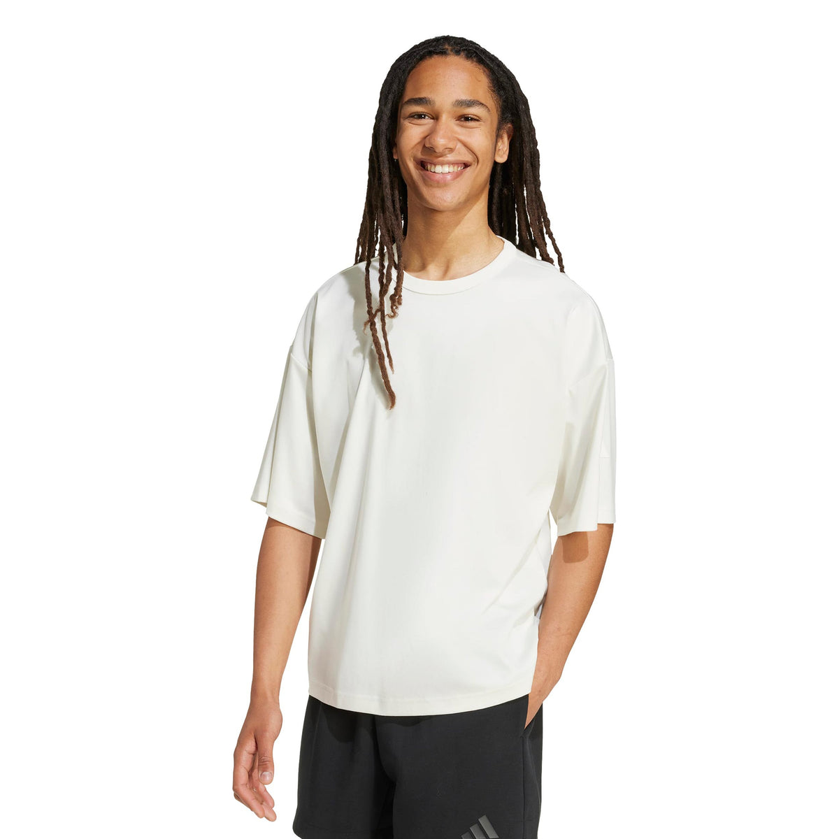 adidas Soft Lux T-shirt Heren - gebroken wit