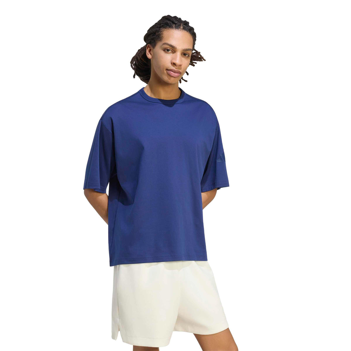 adidas Soft Lux T-shirt Heren - donkerblauw